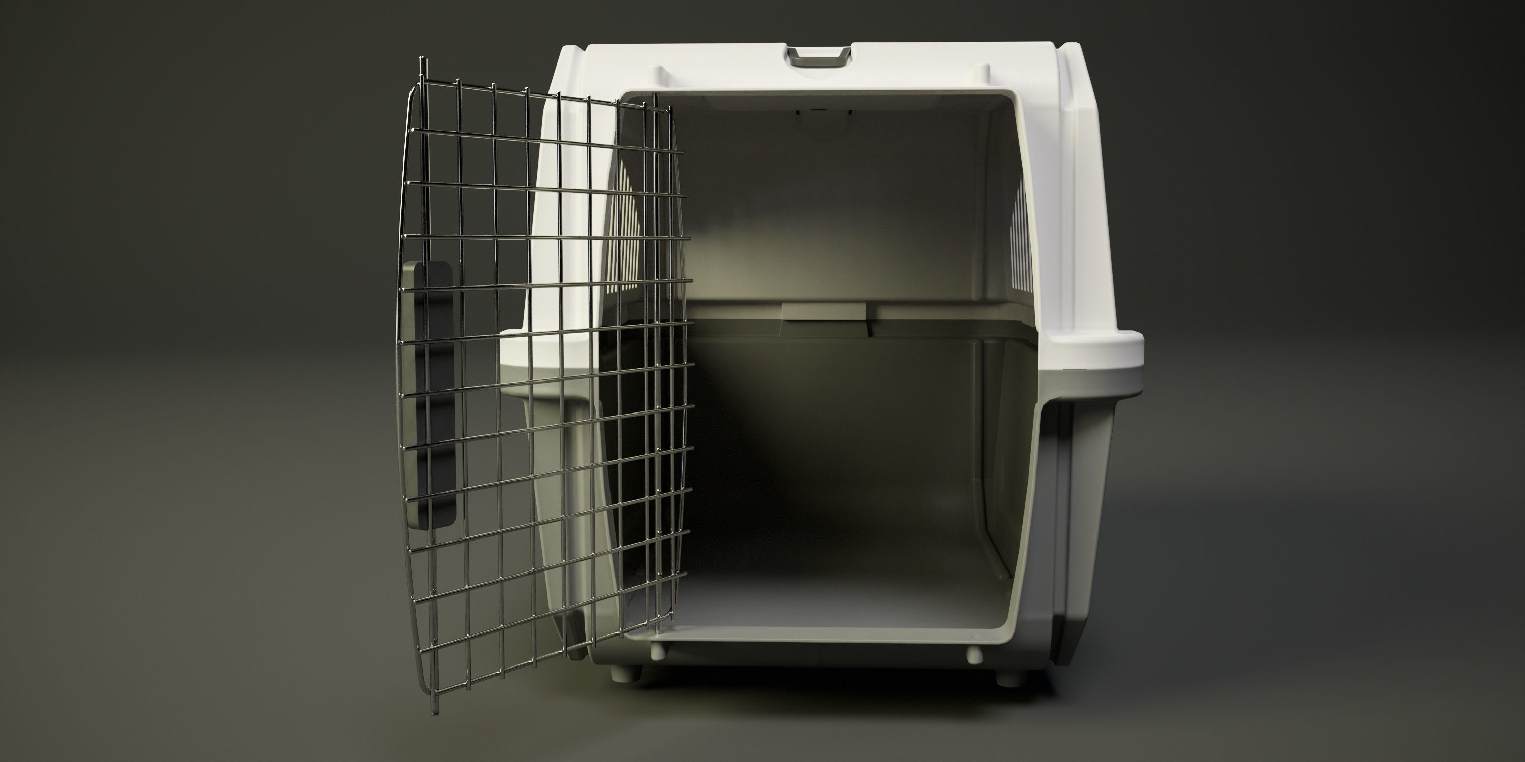 Plastic Pet Carrier PBR Low-poly 3D model_6