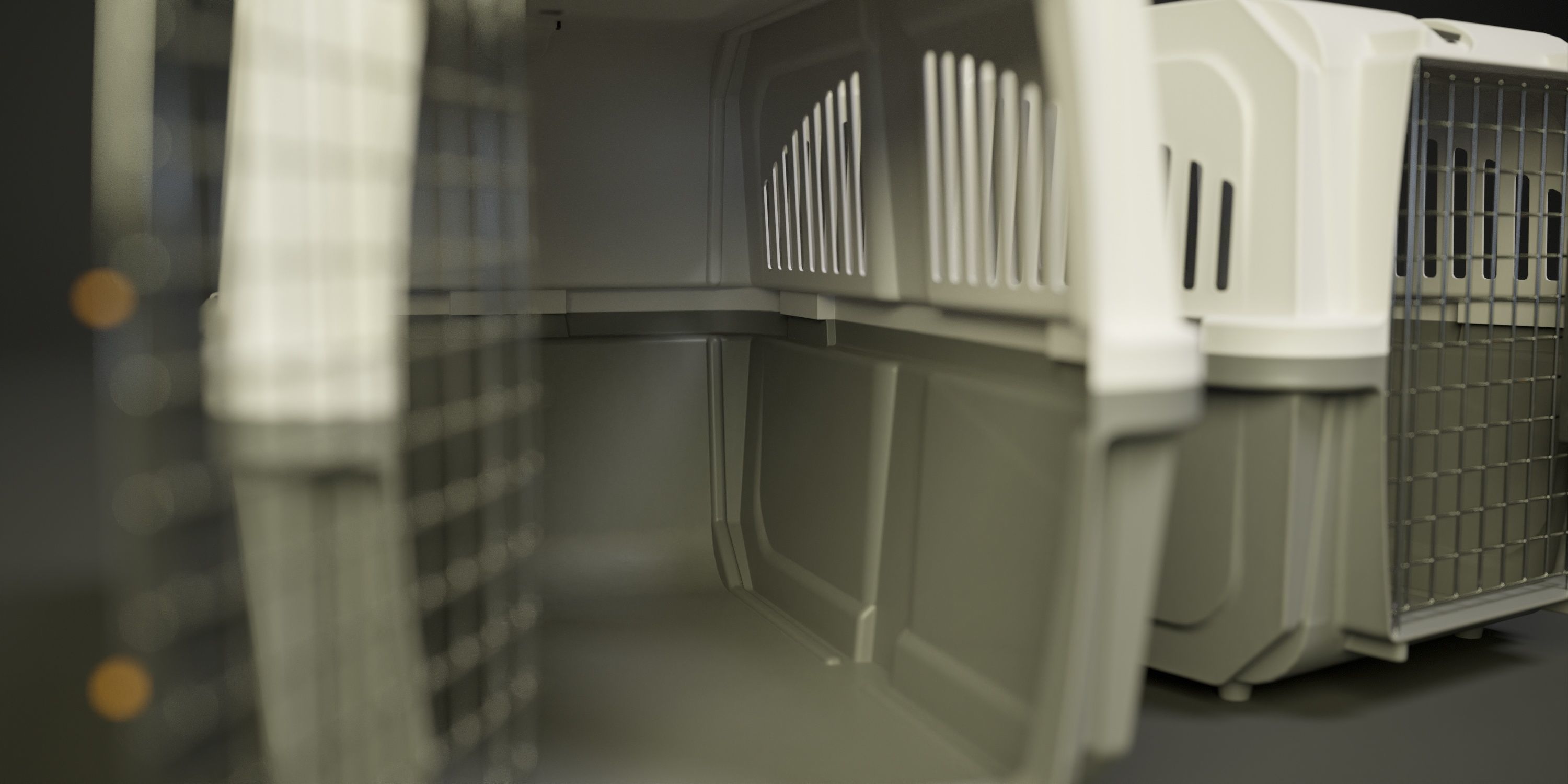 Plastic Pet Carrier PBR Low-poly 3D model_9