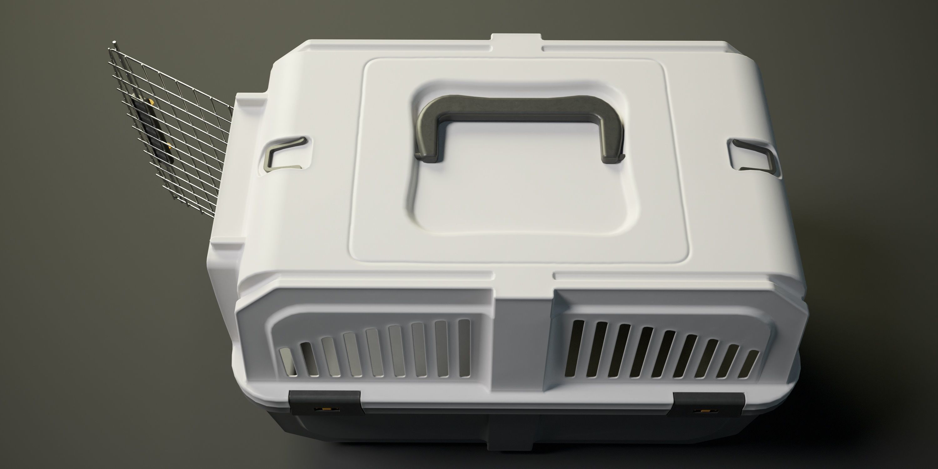 Plastic Pet Carrier PBR Low-poly 3D model_7