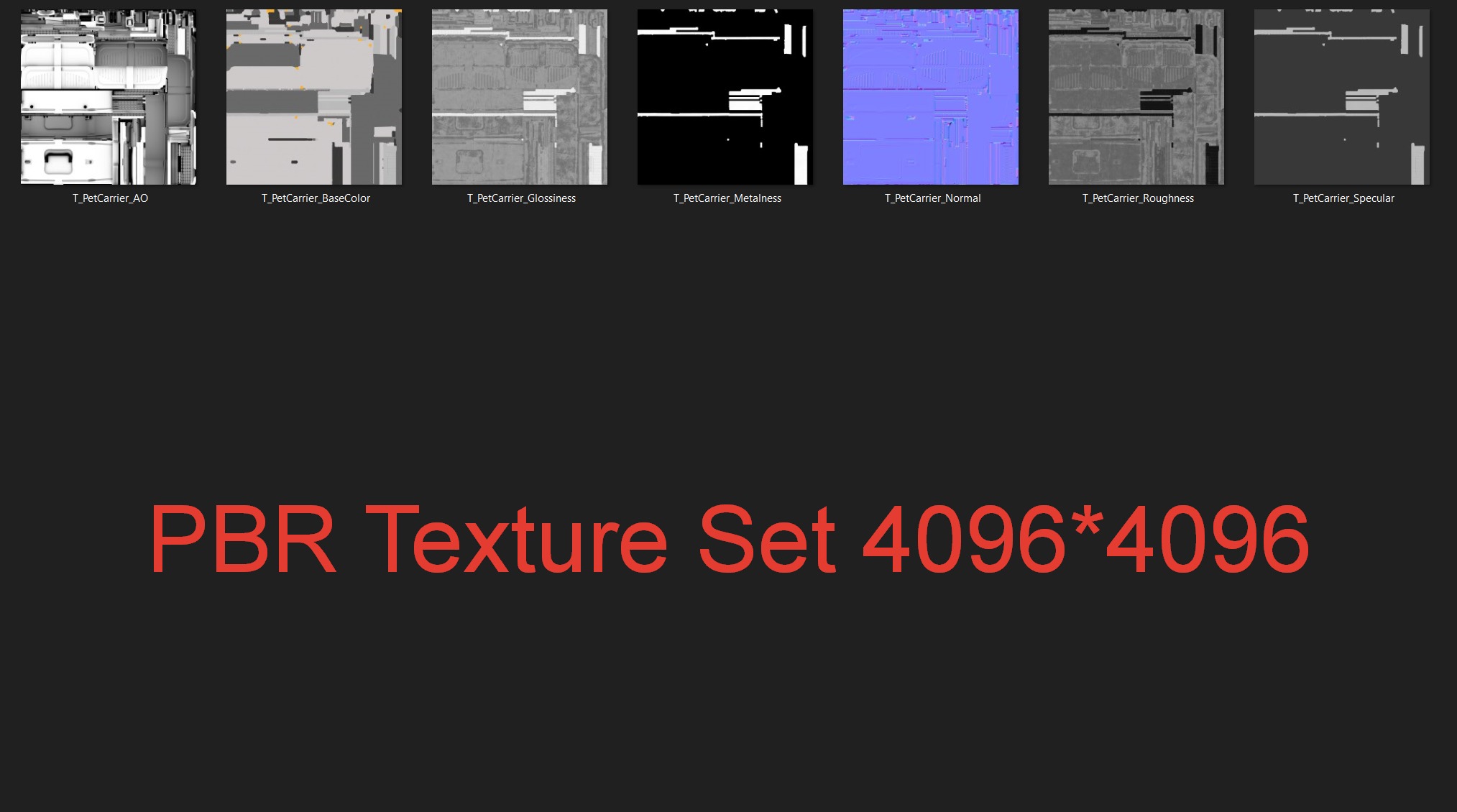 Plastic Pet Carrier PBR Low-poly 3D model_13