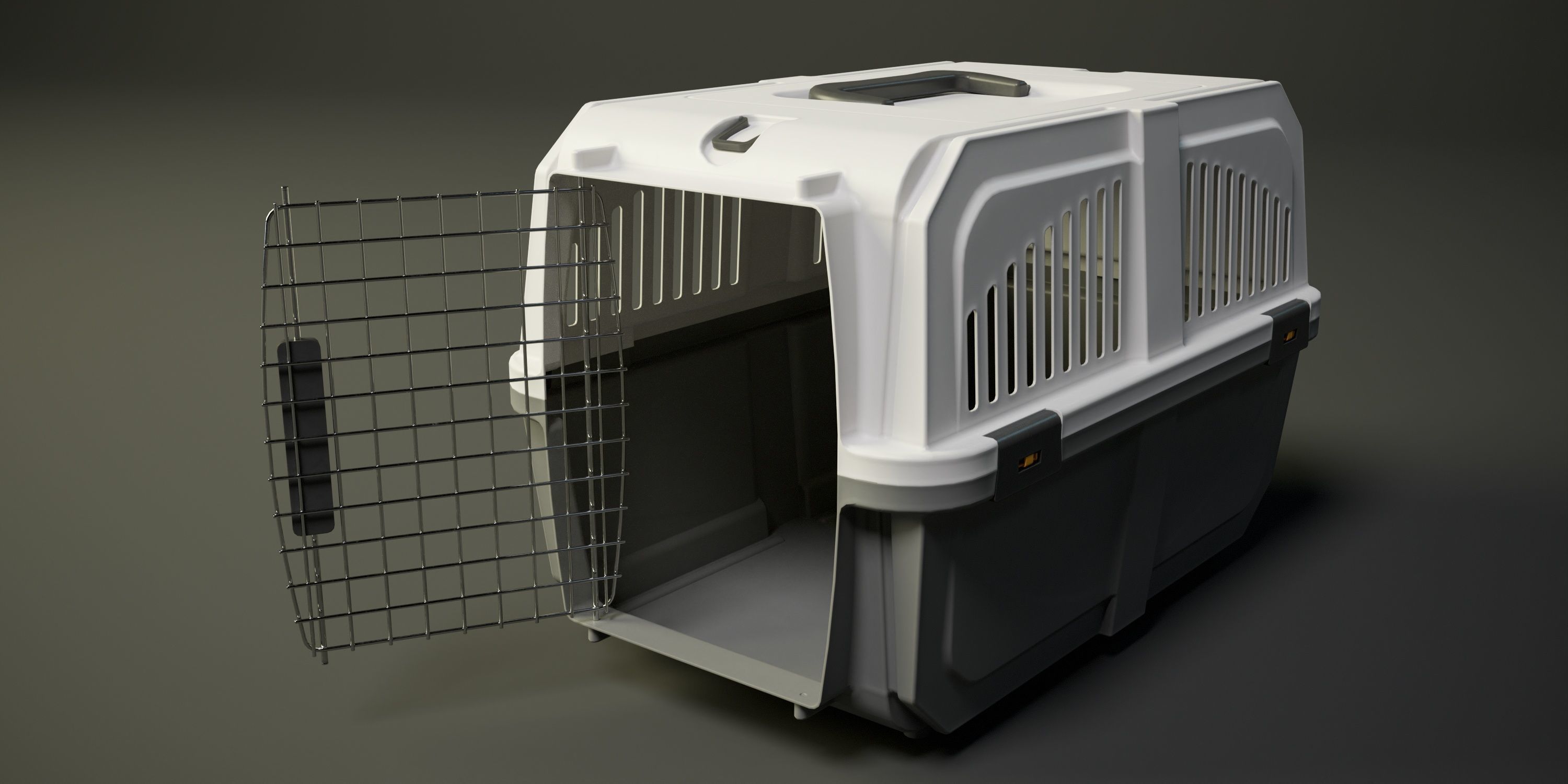 Plastic Pet Carrier PBR Low-poly 3D model_5