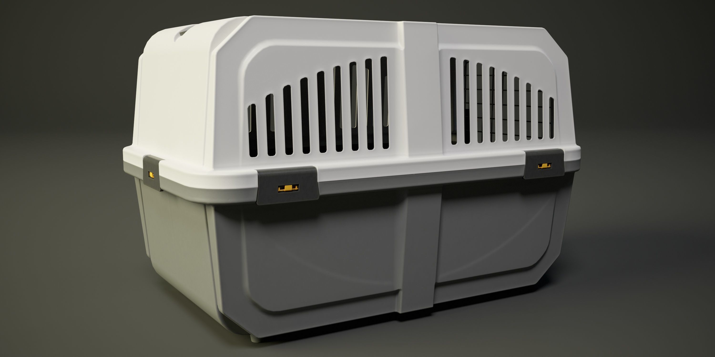 Plastic Pet Carrier PBR Low-poly 3D model_3