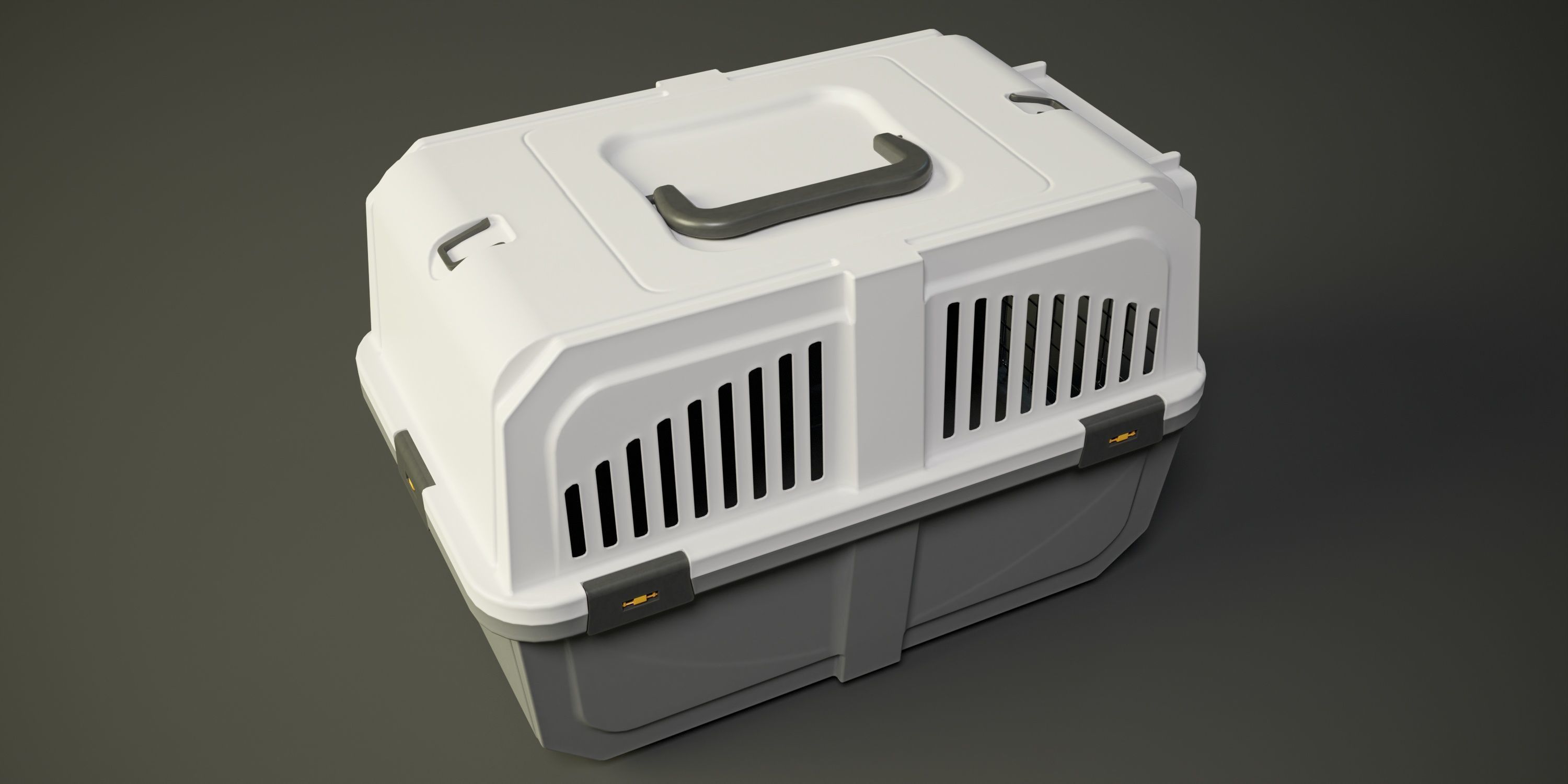 Plastic Pet Carrier PBR Low-poly 3D model_4