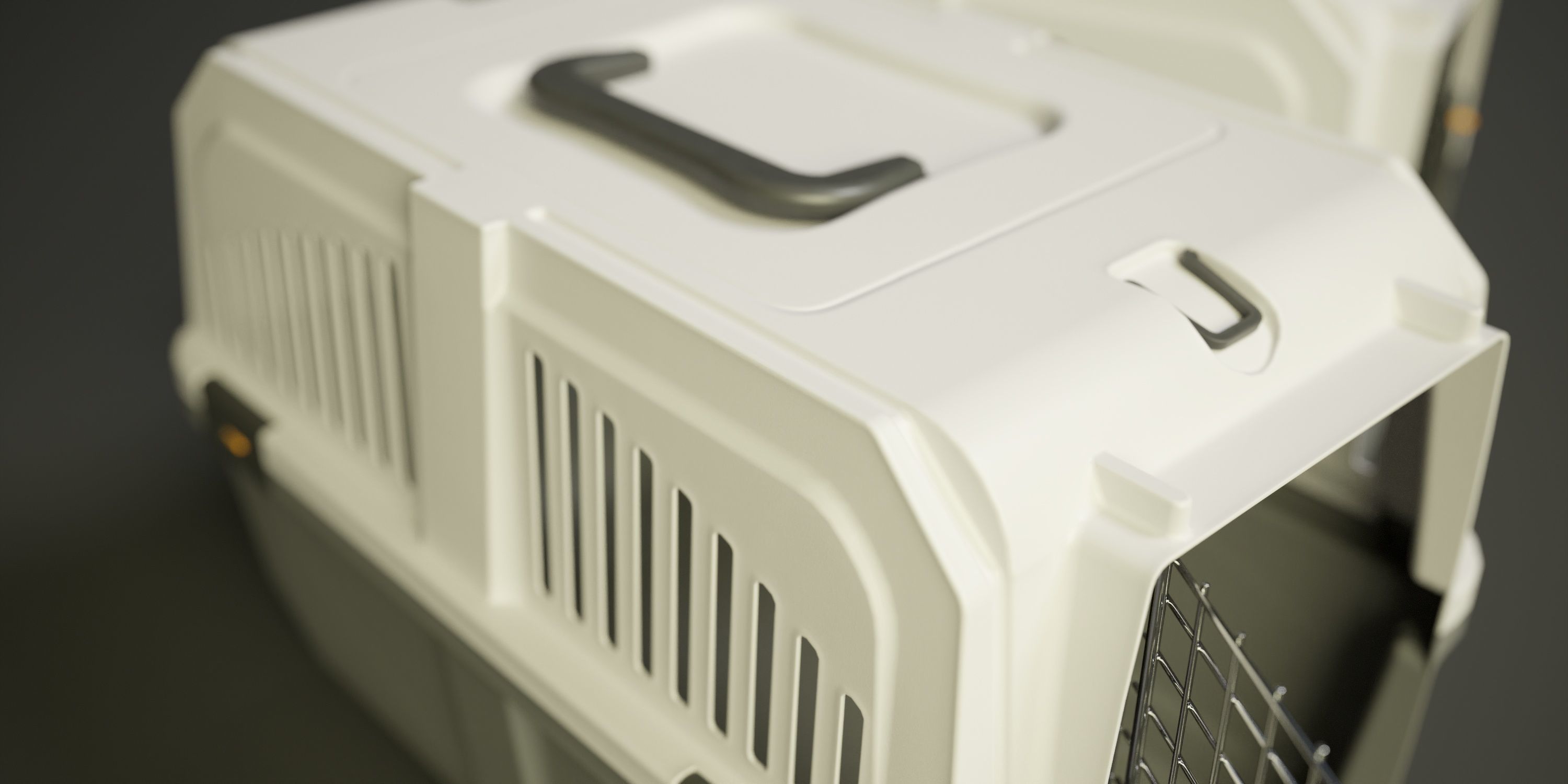 Plastic Pet Carrier PBR Low-poly 3D model_10