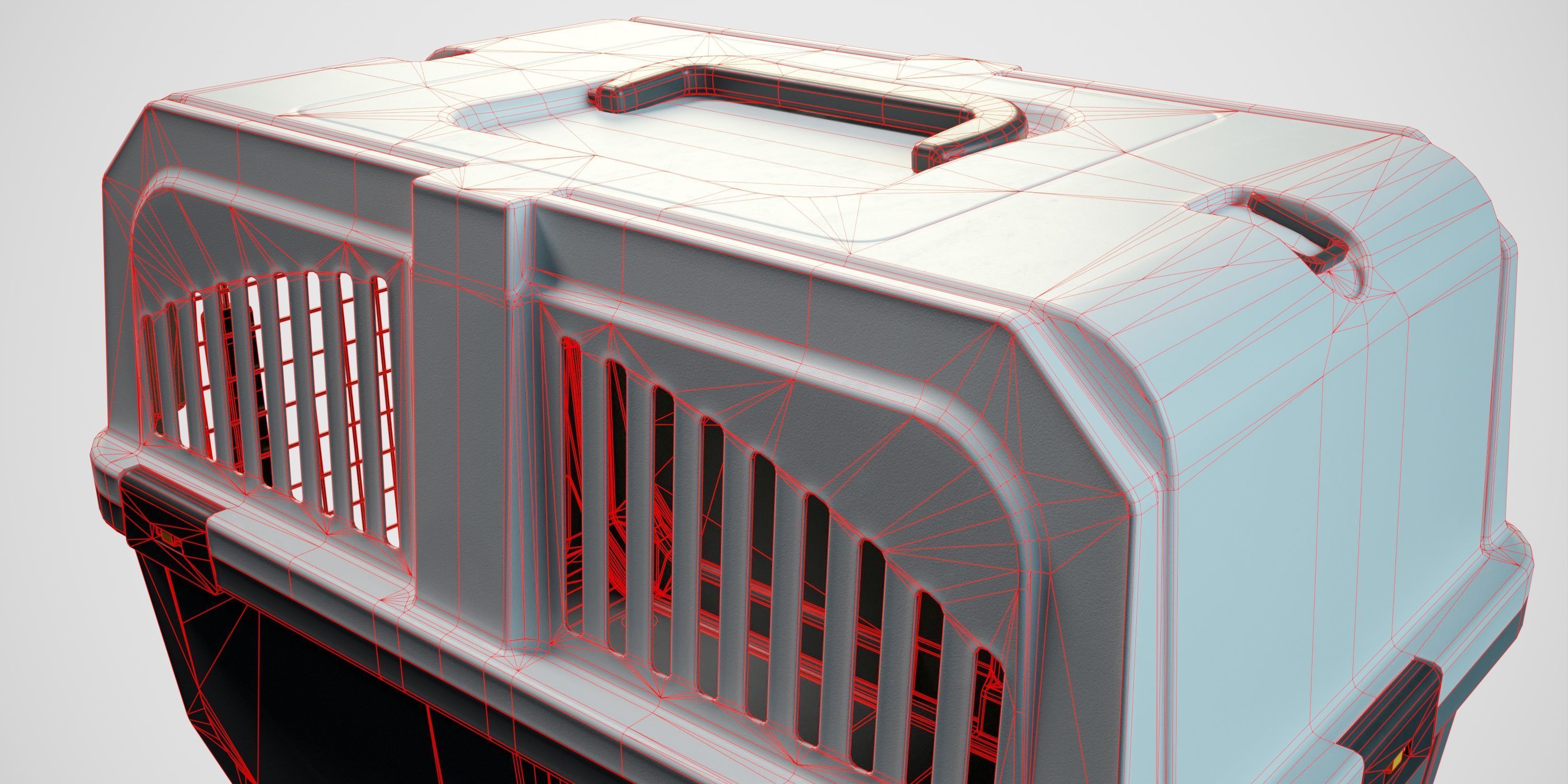 Plastic Pet Carrier PBR Low-poly 3D model_12