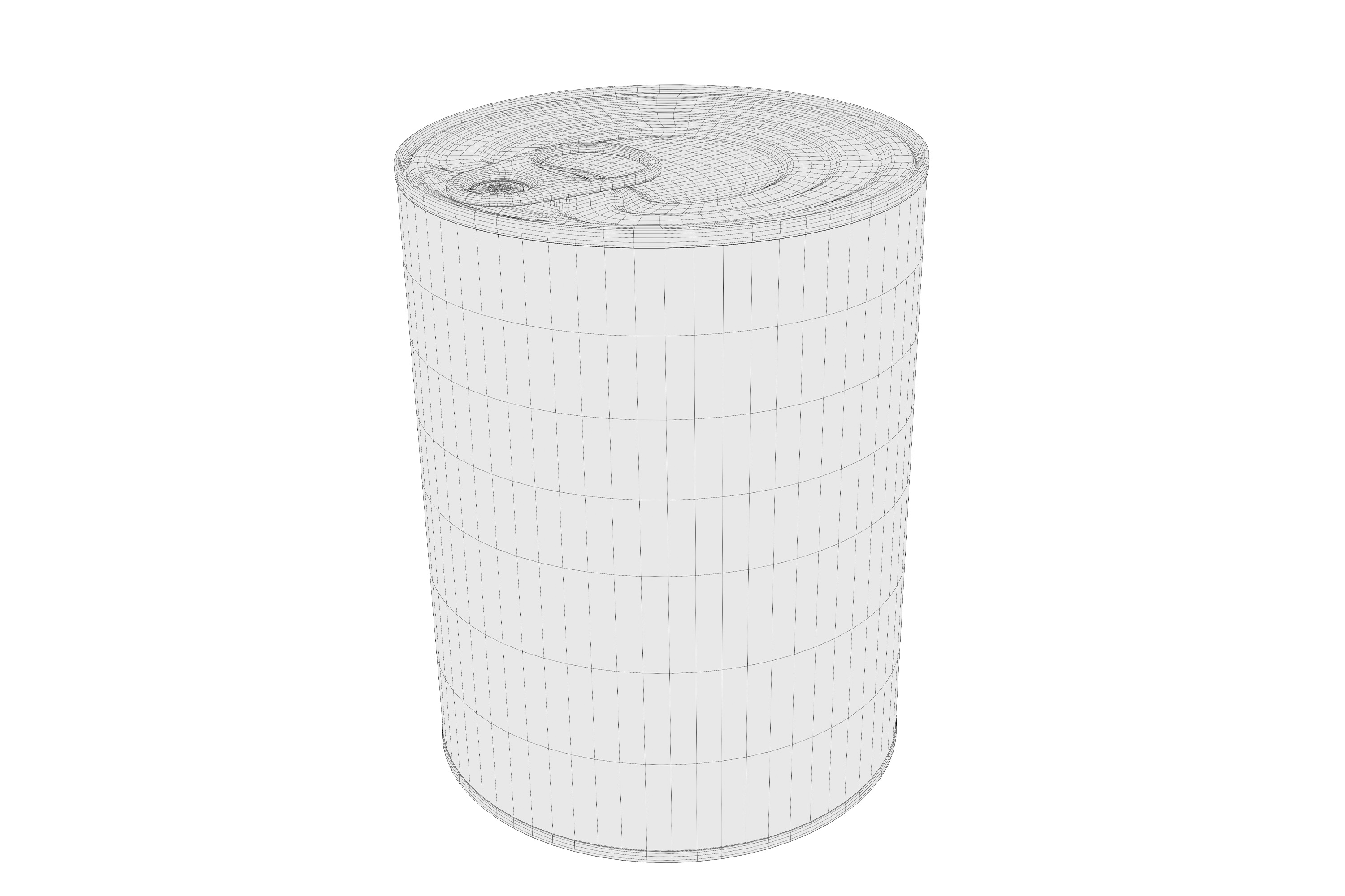 Old Canned Food 03 3D model_8