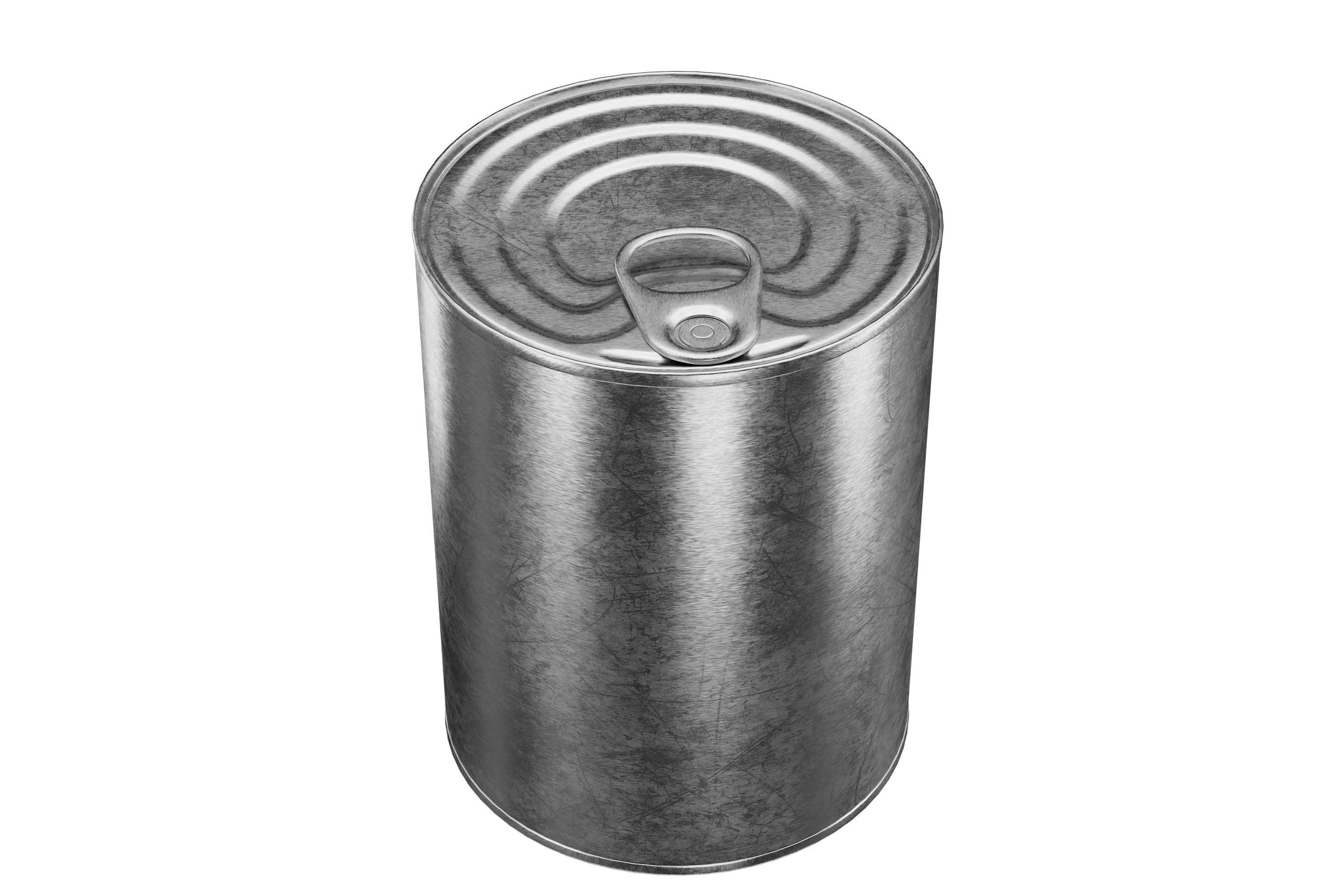Old Canned Food 03 3D model_1