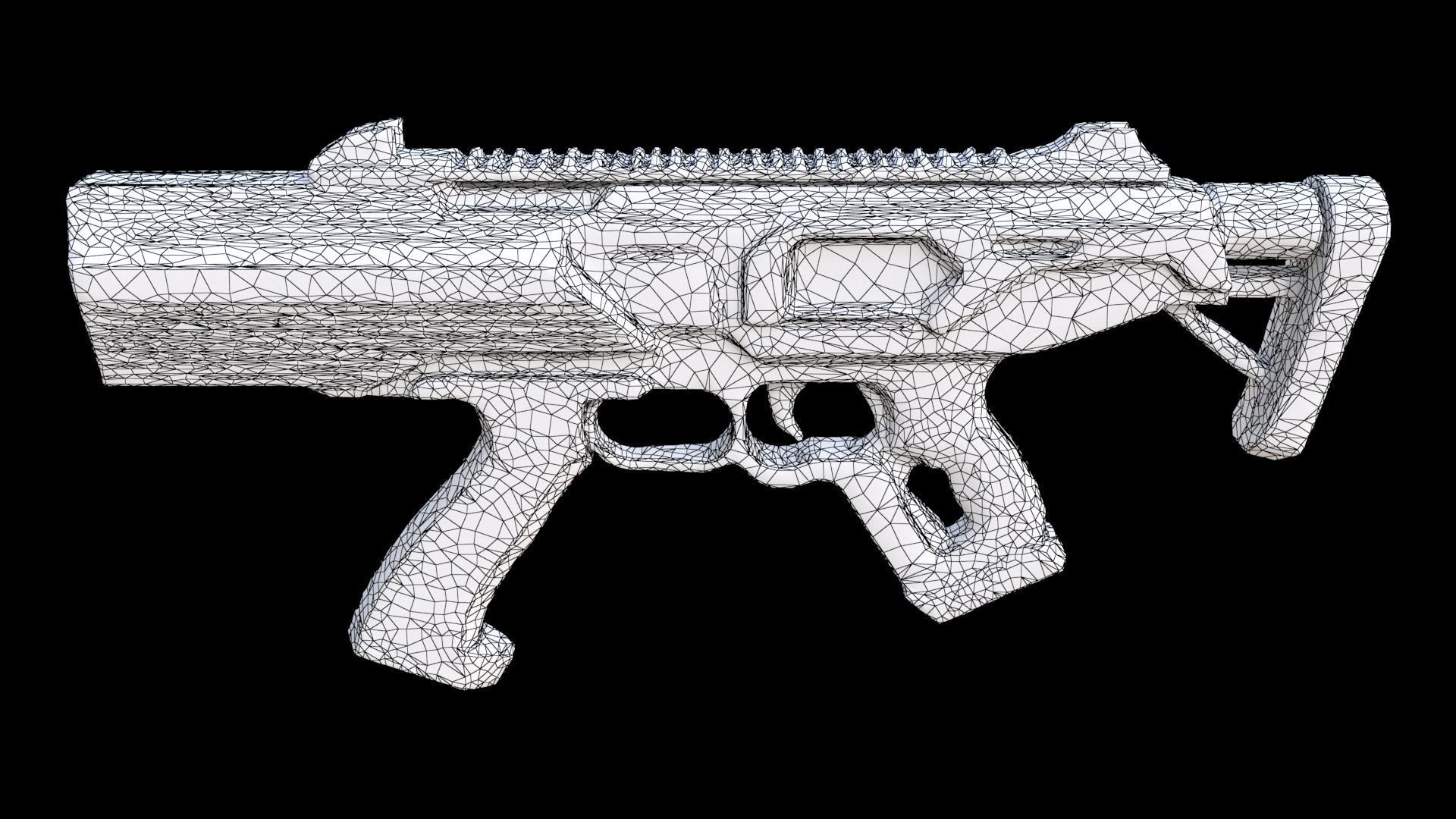 Railgun Pistol 3D model_7