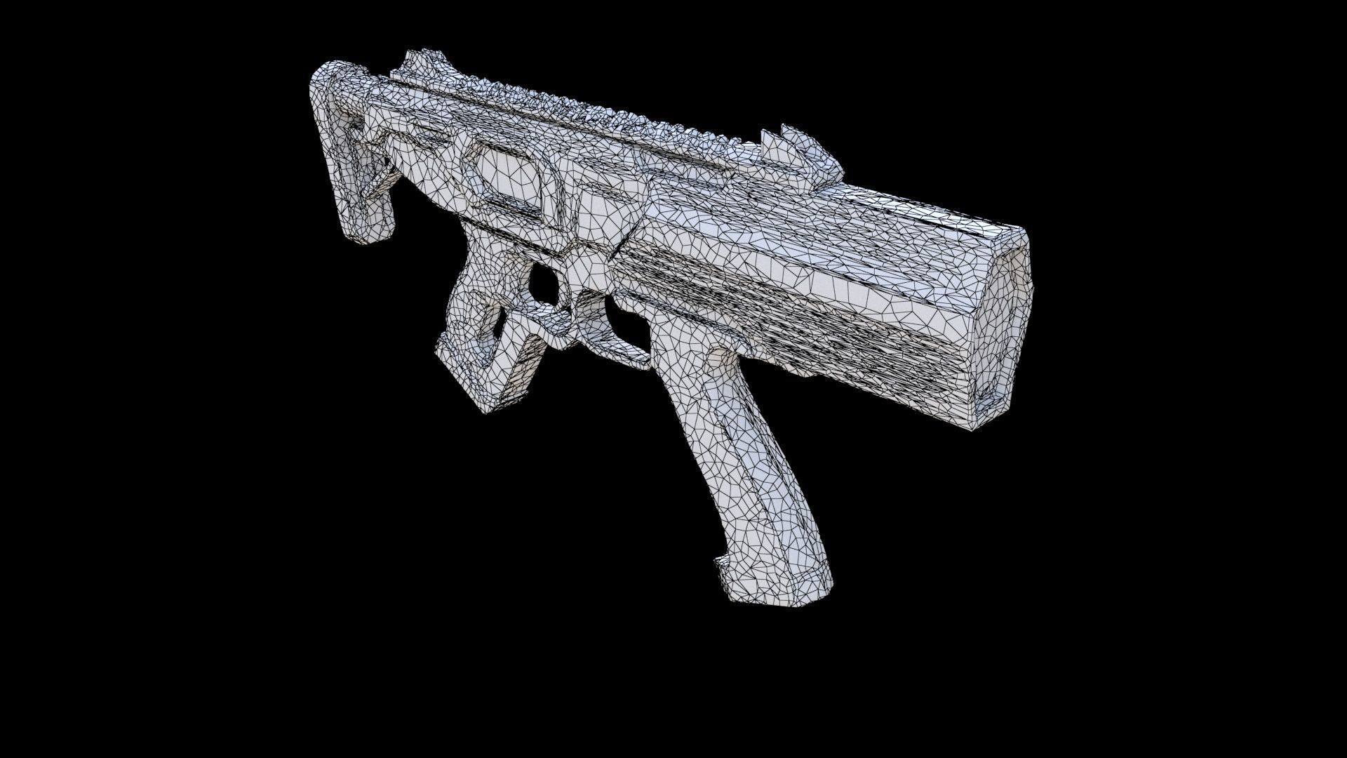Railgun Pistol 3D model_5