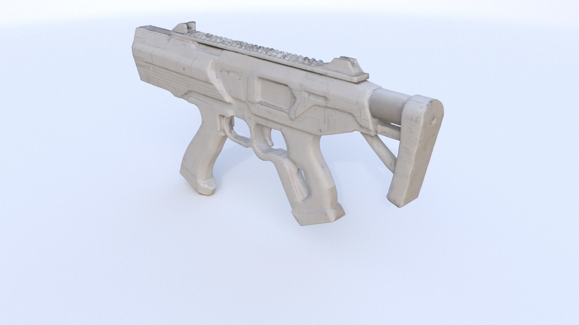 Railgun Pistol 3D model_3