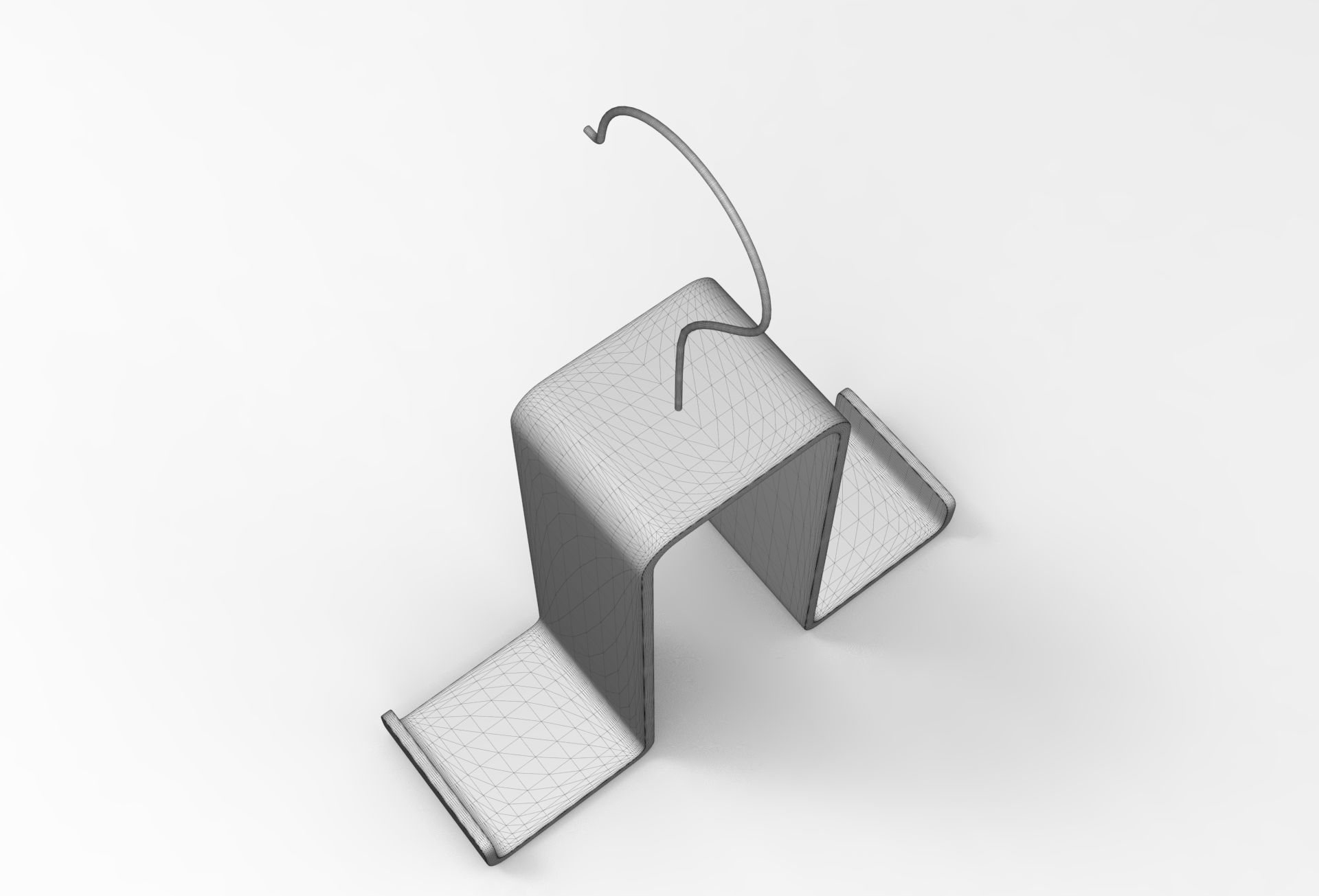 Aje Coat Hanger Low-poly 3D model_6