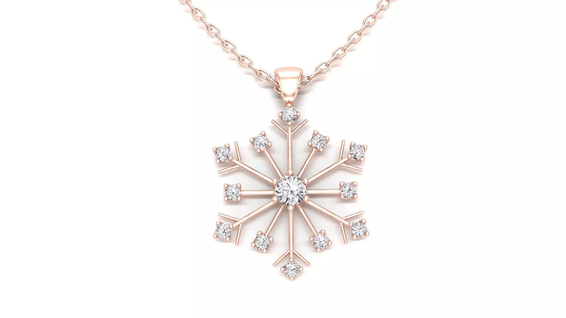 Snowflak Necklace 3D print model_0