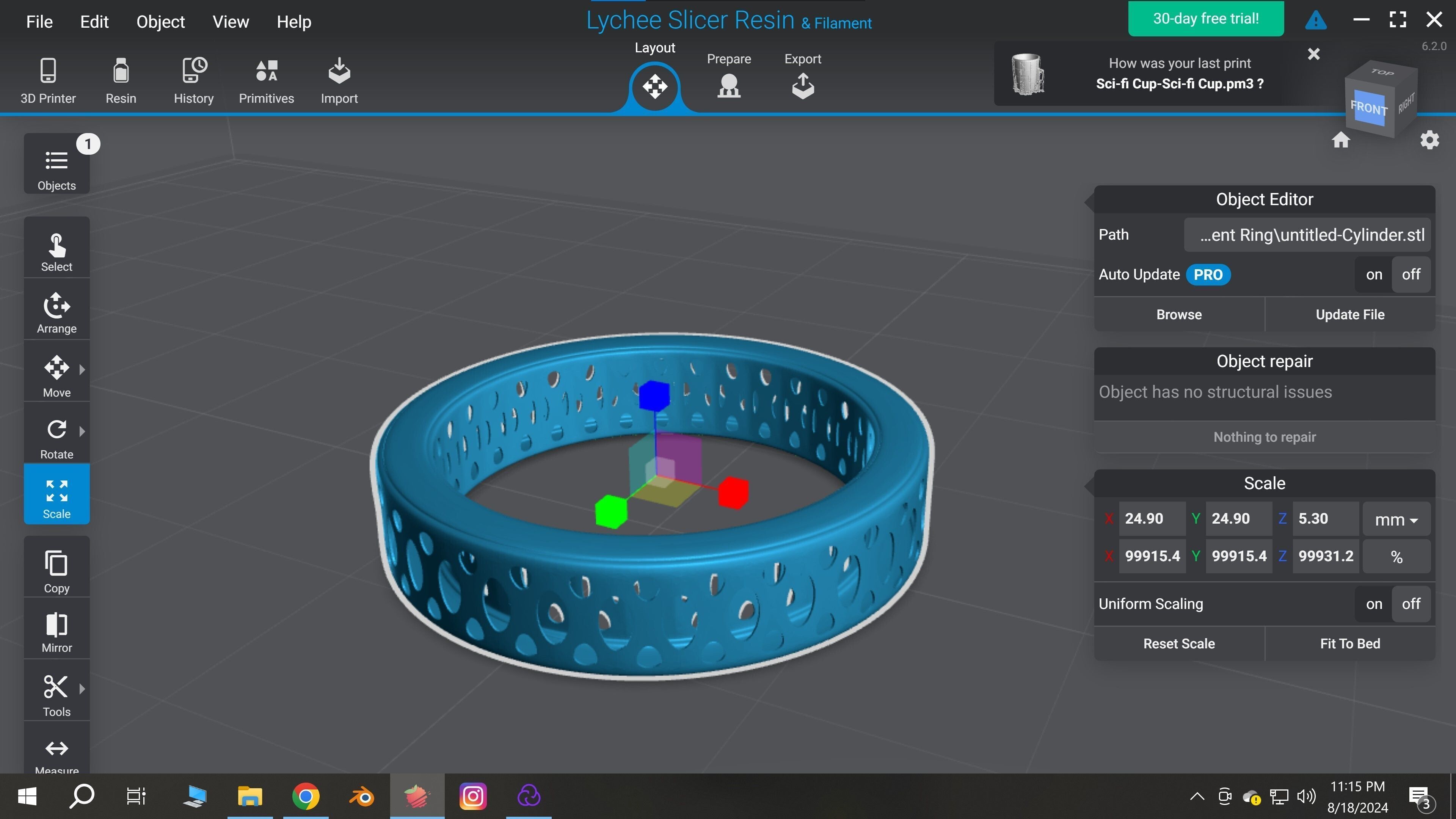 element ring 3D print model_2