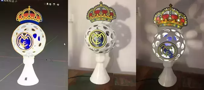 Real Madrid fanlamp - 3D printed