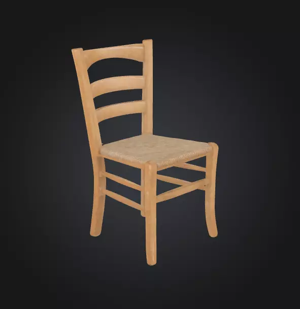 WOOD CHAIR  3D model_0