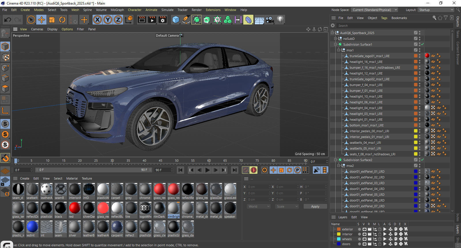 Audi Q6 Sportback  e-tron 2025 3D model_43