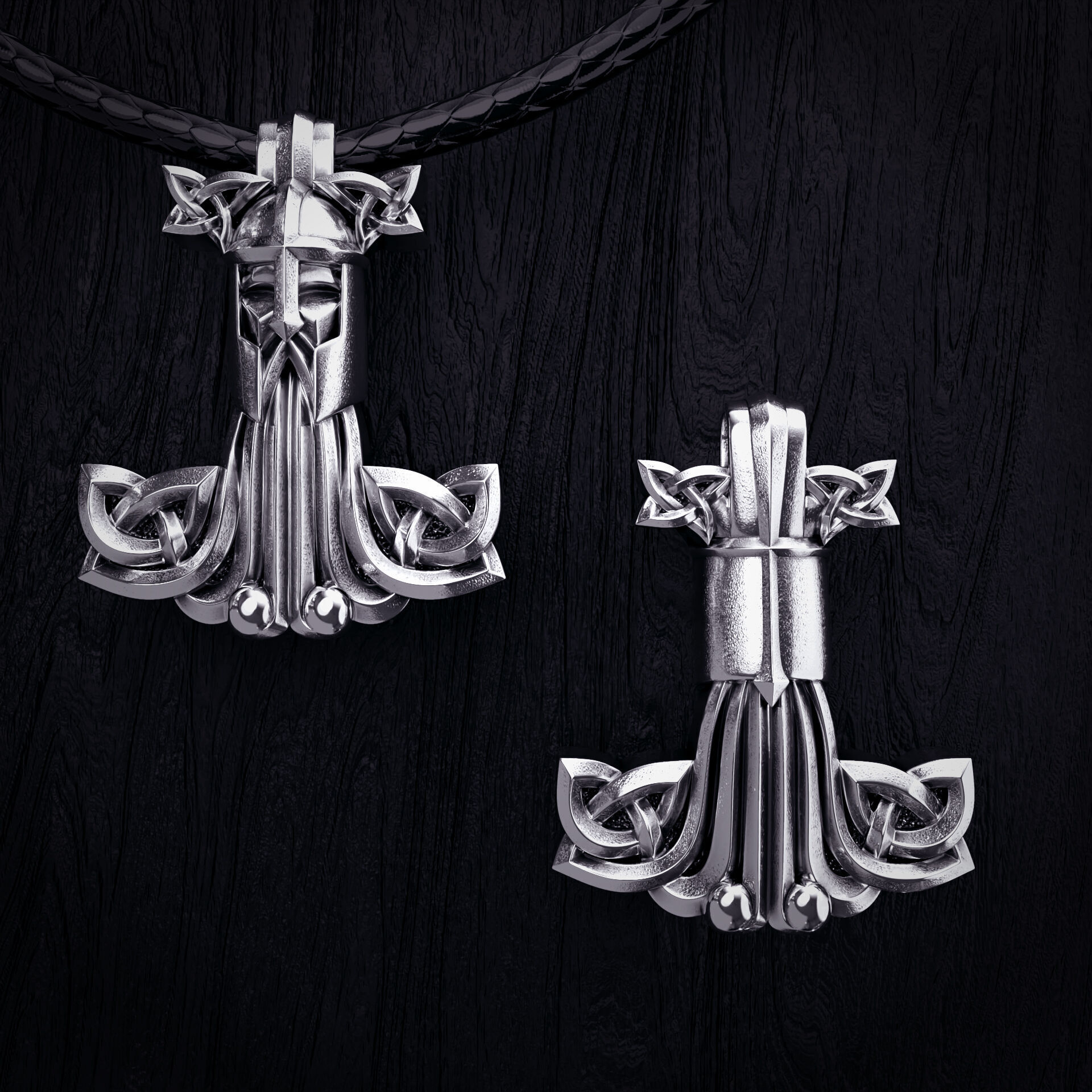 Call of Valhalla Mjolnir pendant - STL 3D model for 3d printing 3D print model_3