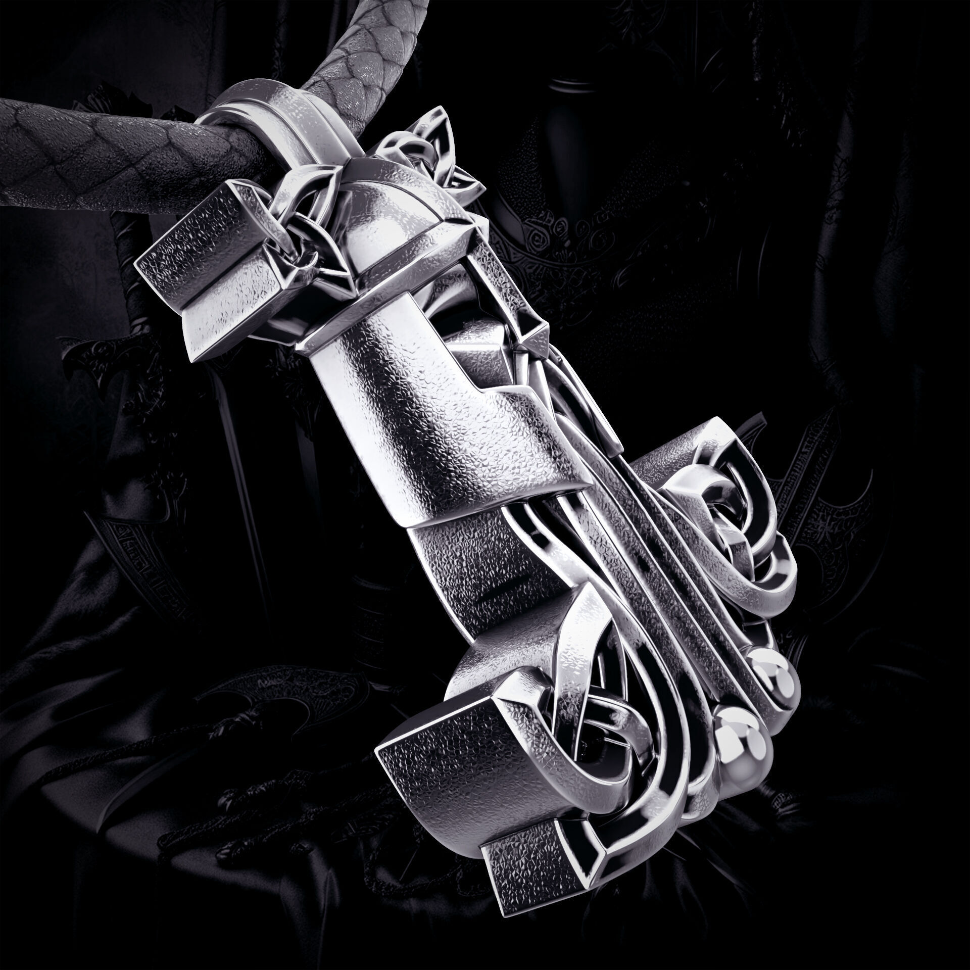 Call of Valhalla Mjolnir pendant - STL 3D model for 3d printing 3D print model_9