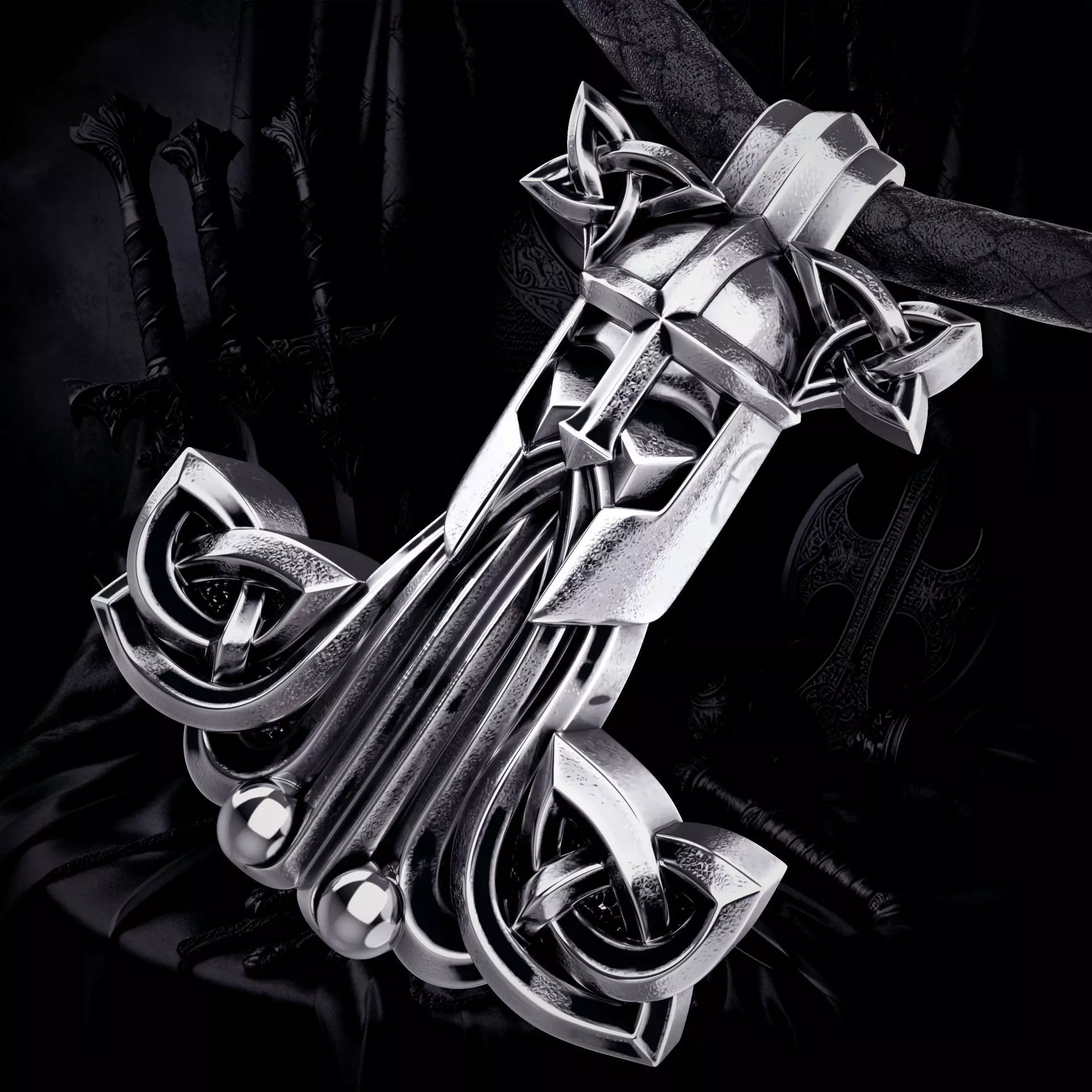 Call of Valhalla Mjolnir pendant - STL 3D model for 3d printing 3D print model_0