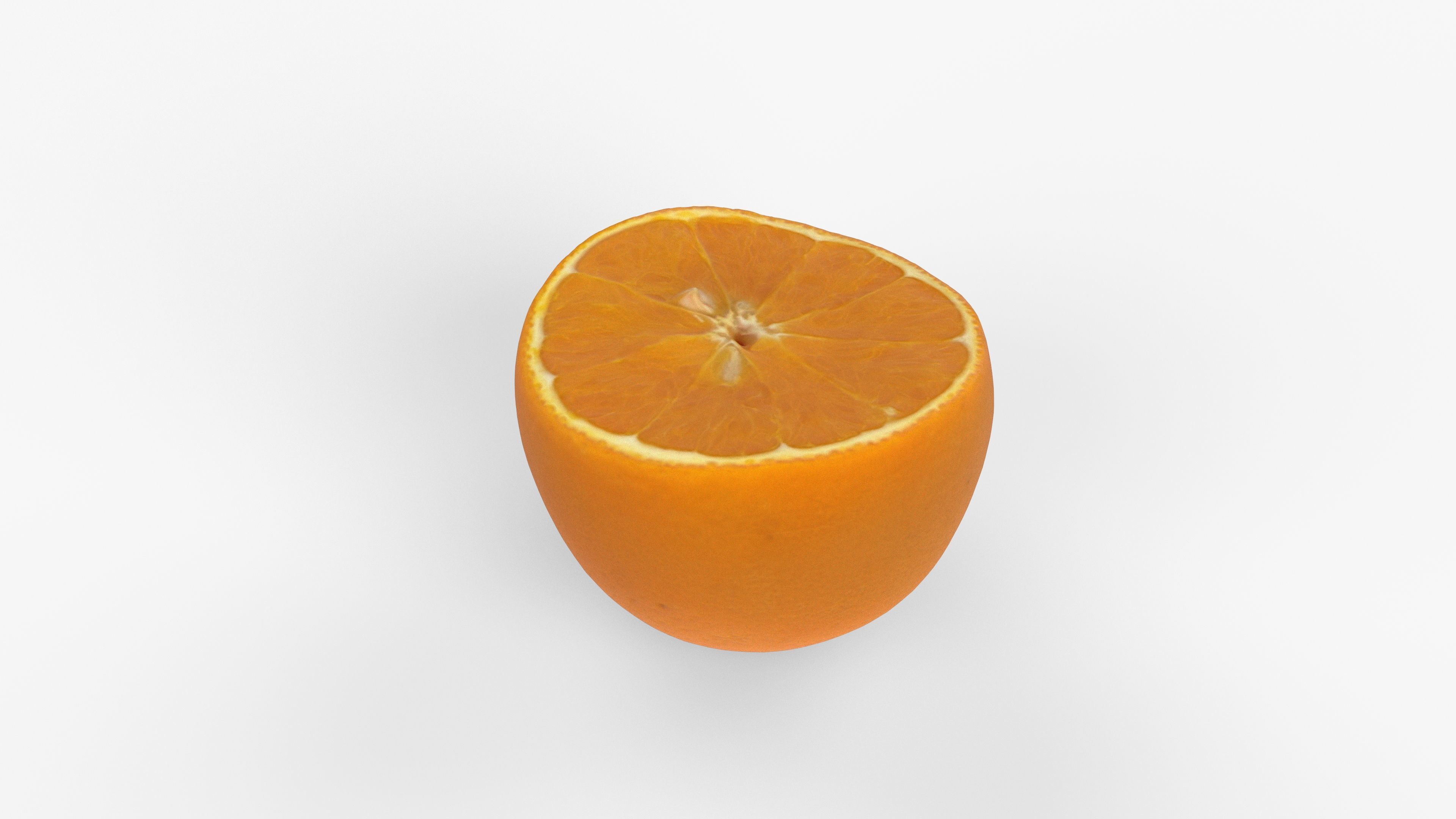 Photorealistic 3D scan of half an orange Low-poly 3D model_10