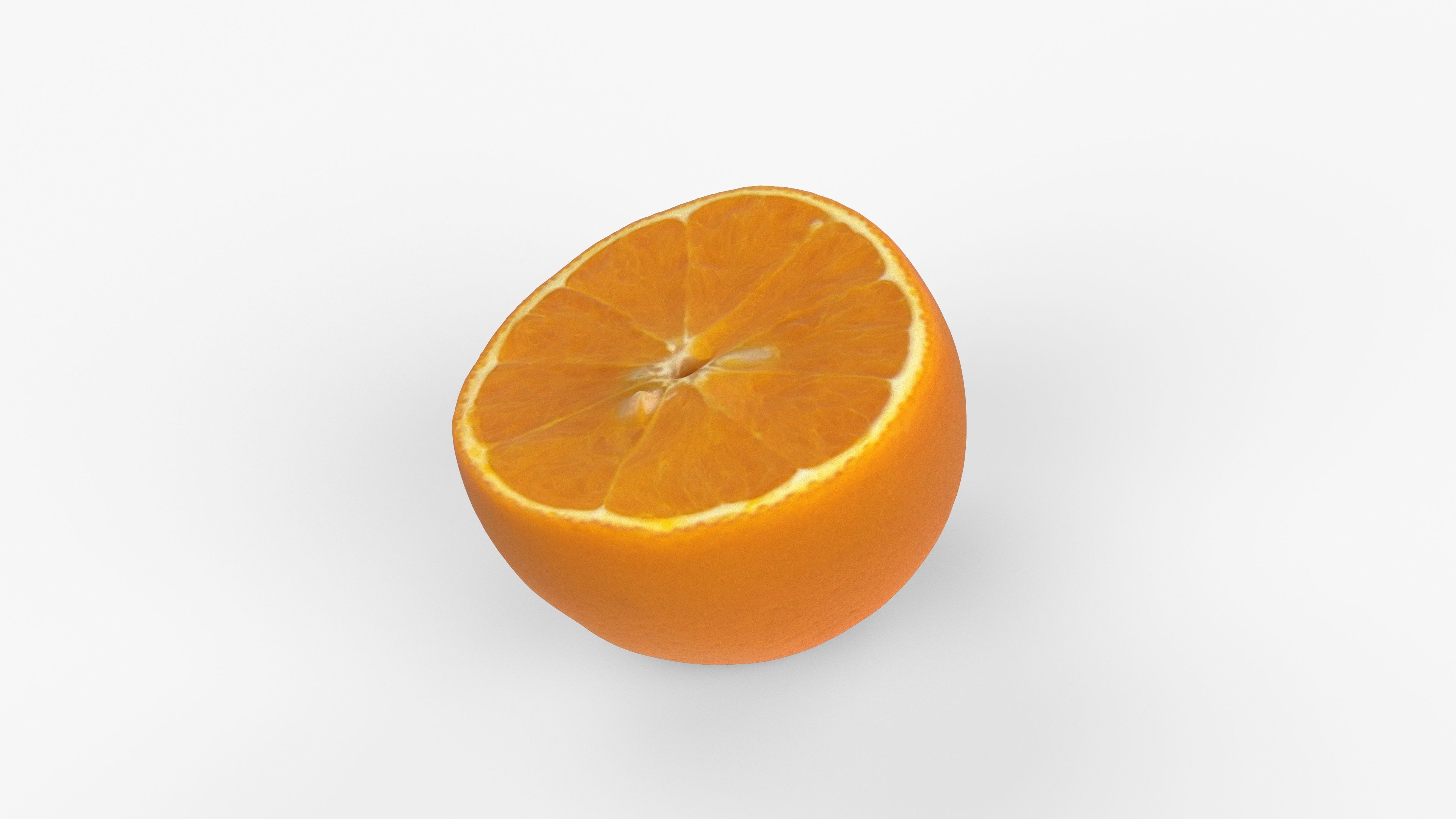 Photorealistic 3D scan of half an orange Low-poly 3D model_14