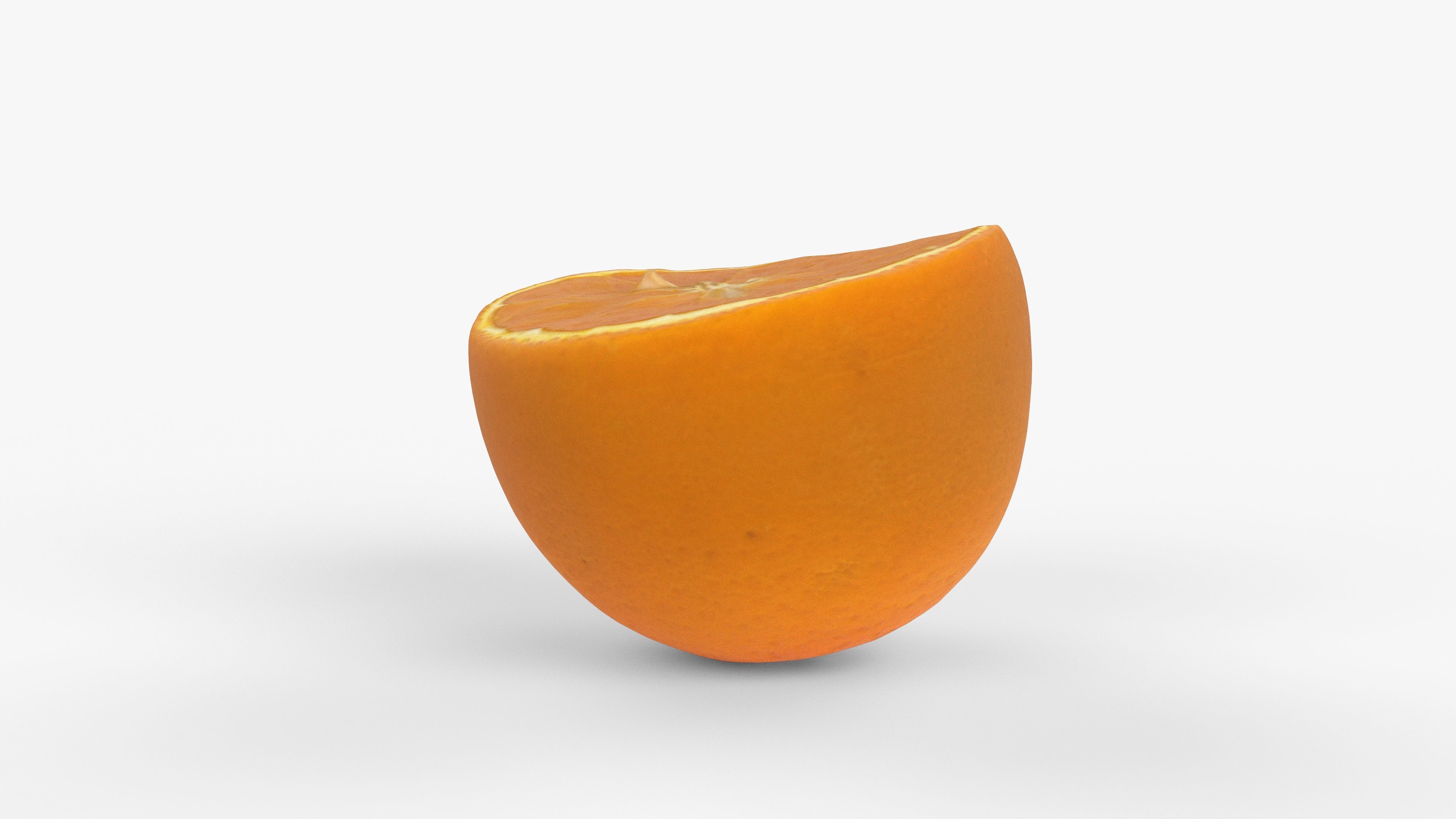 Photorealistic 3D scan of half an orange Low-poly 3D model_11