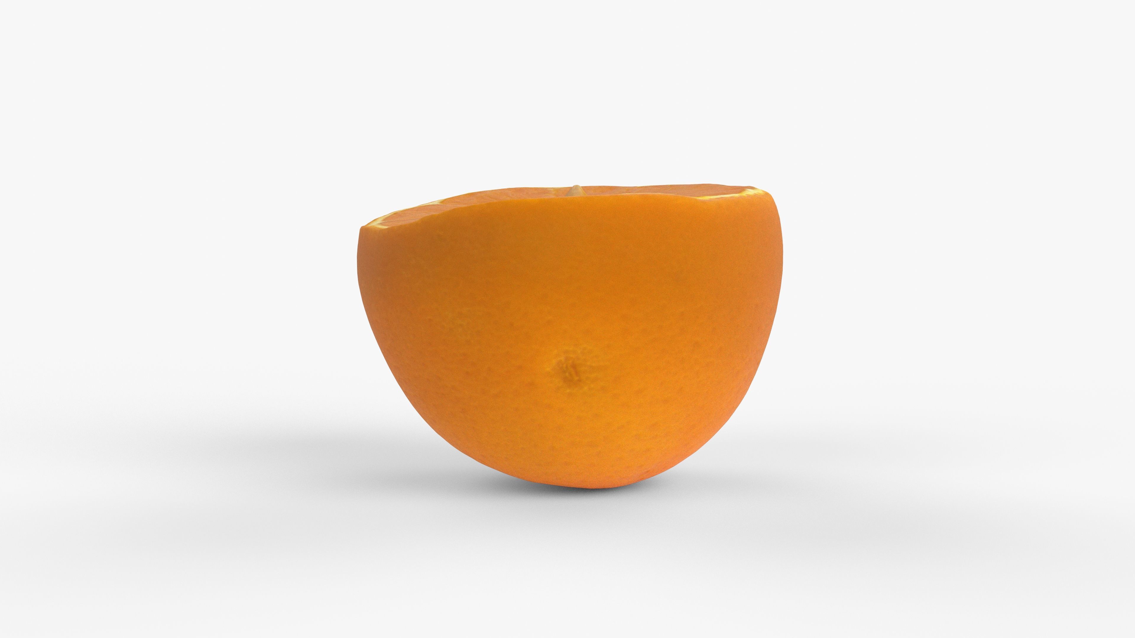 Photorealistic 3D scan of half an orange Low-poly 3D model_6