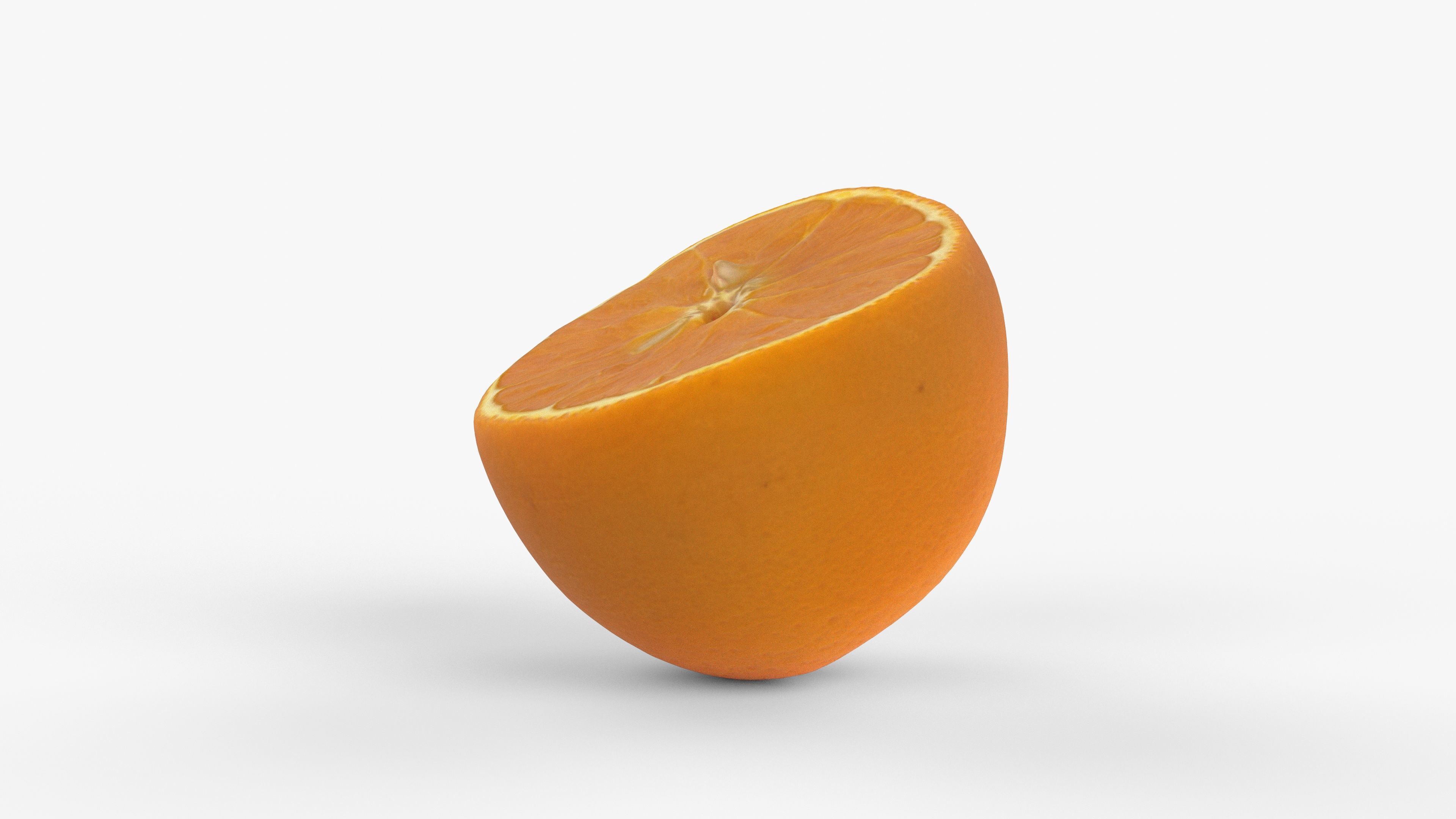 Photorealistic 3D scan of half an orange Low-poly 3D model_8