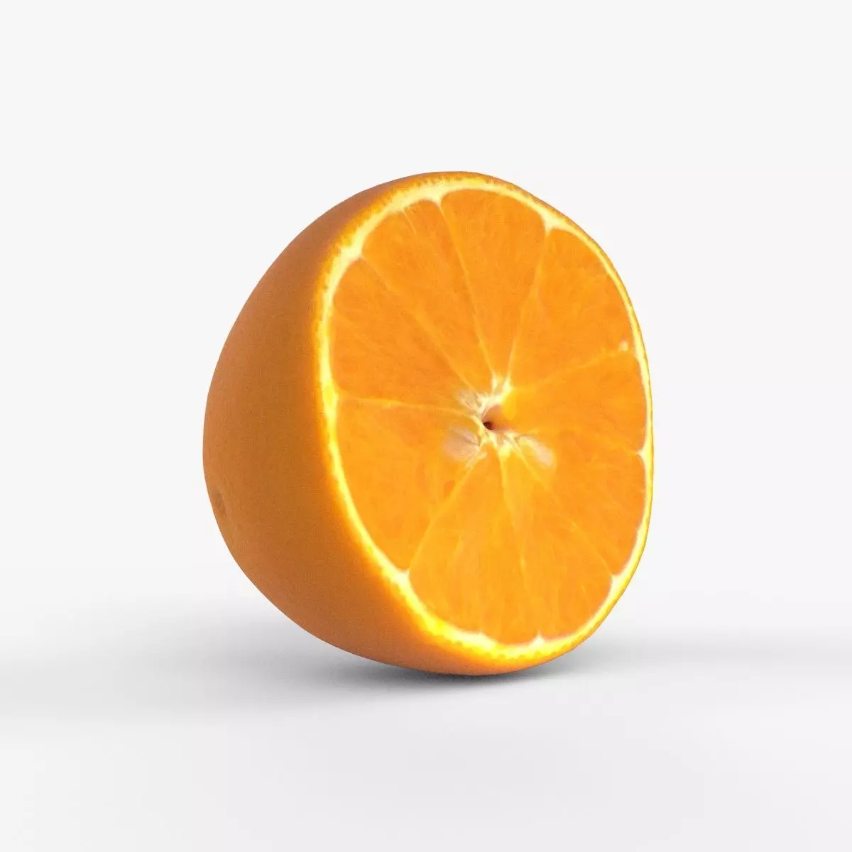 Photorealistic 3D scan of half an orange Low-poly 3D model_0