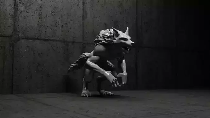 Werewolf Statue-1