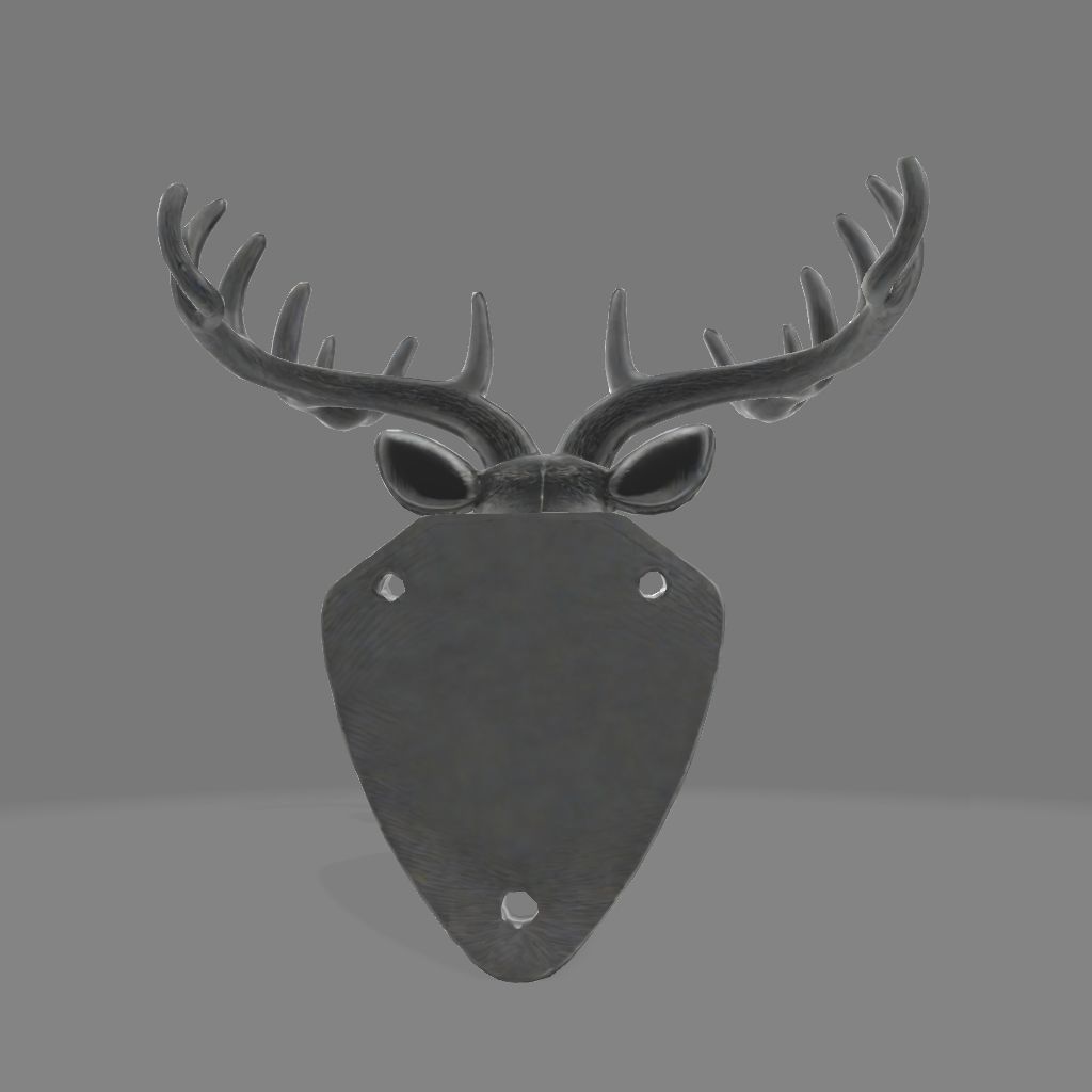 Reindeer Head Wall Mount 3D print model_3