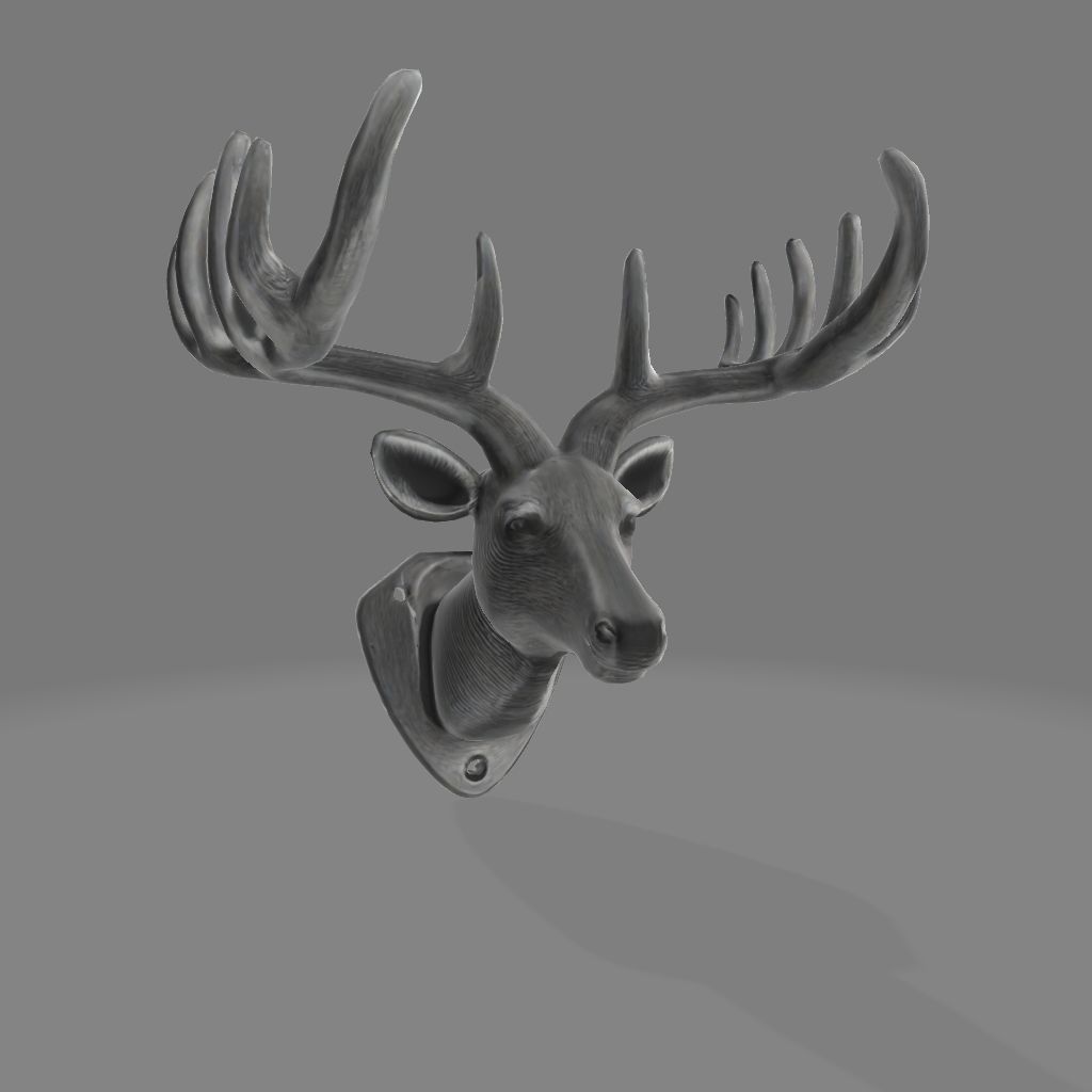 Reindeer Head Wall Mount 3D print model_2