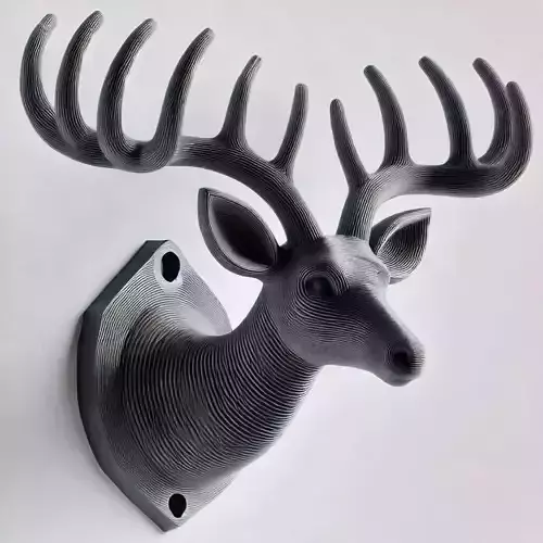 Reindeer Head Wall Mount 3D print model Reindeer Head Wall Mount 3D print model