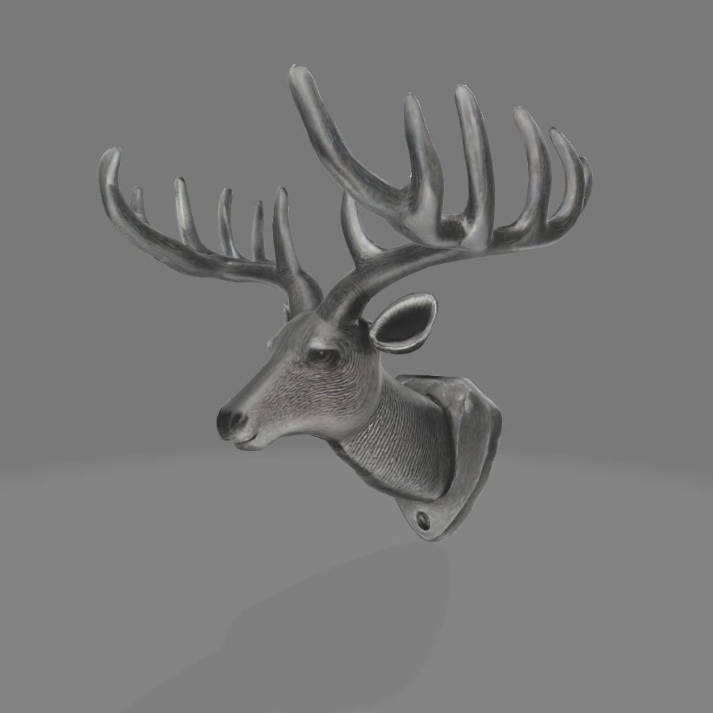 Reindeer Head Wall Mount 3D print model_1