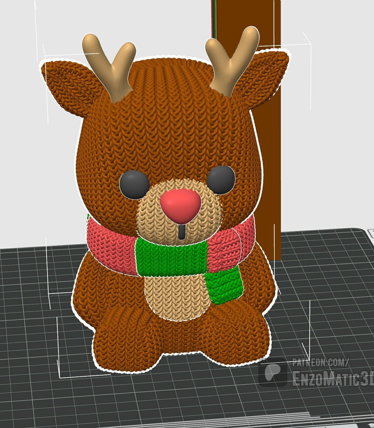 knitted baby moose reindeer Christmas 3D print model_5