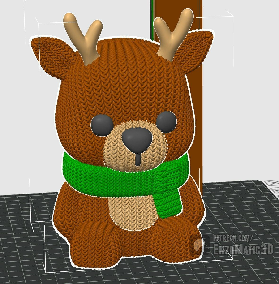 knitted baby moose reindeer Christmas 3D print model_6