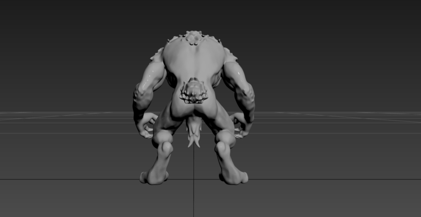 Werewolf Statue-2 3D print model_8