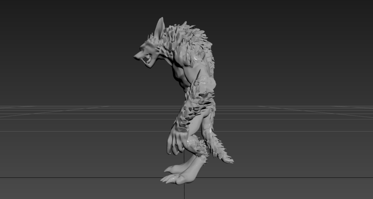 Werewolf Statue-3 3D print model_6