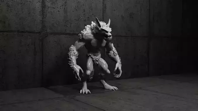 Werewolf Statue-3 3D print model