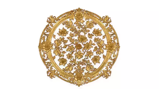 Classic oval carved decor ornament 18