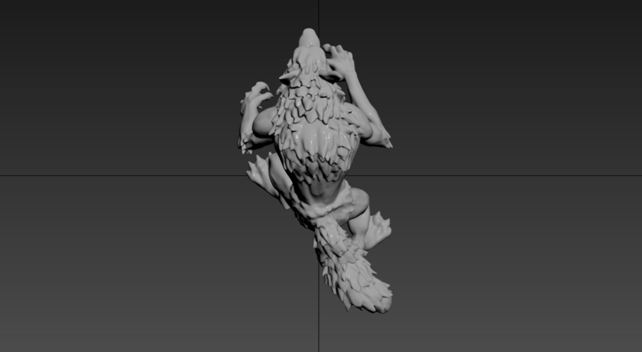Werewolf Statue-4 3D print model_8
