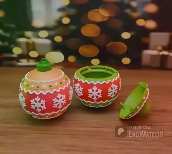  Crochet gift box - Christmas - 3MF multicolour - STL 3D print model