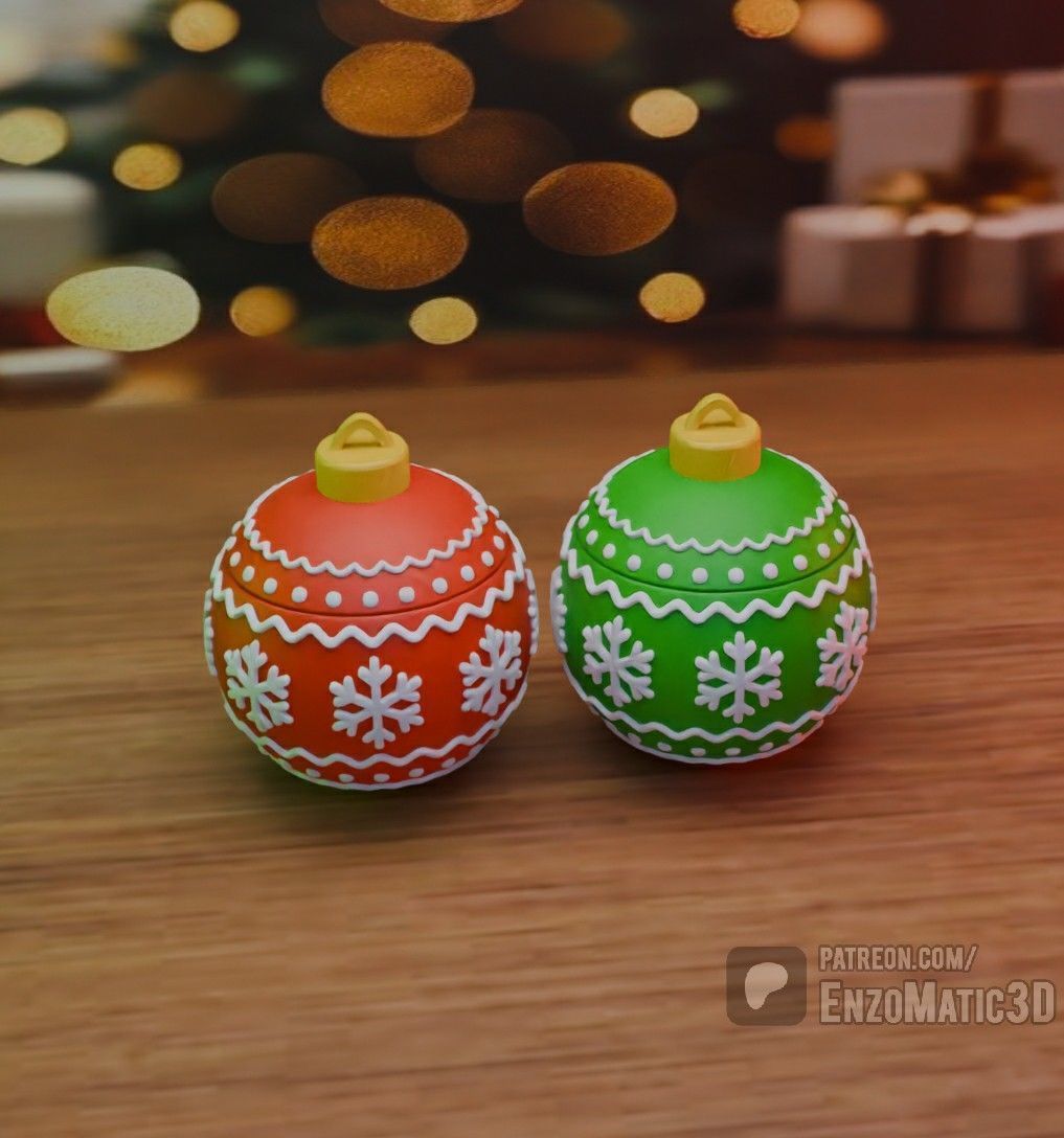  Crochet gift box - Christmas - 3MF multicolour - STL 3D print model_2