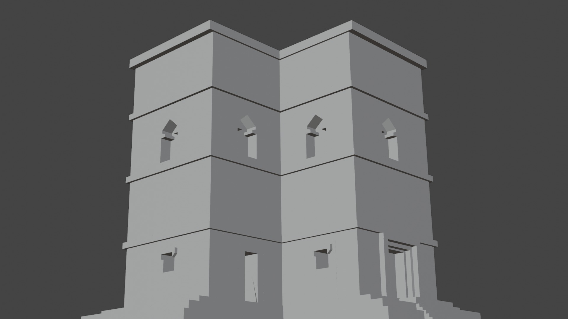 Lalibela 3D Model Low Poly  Low-poly 3D model_7