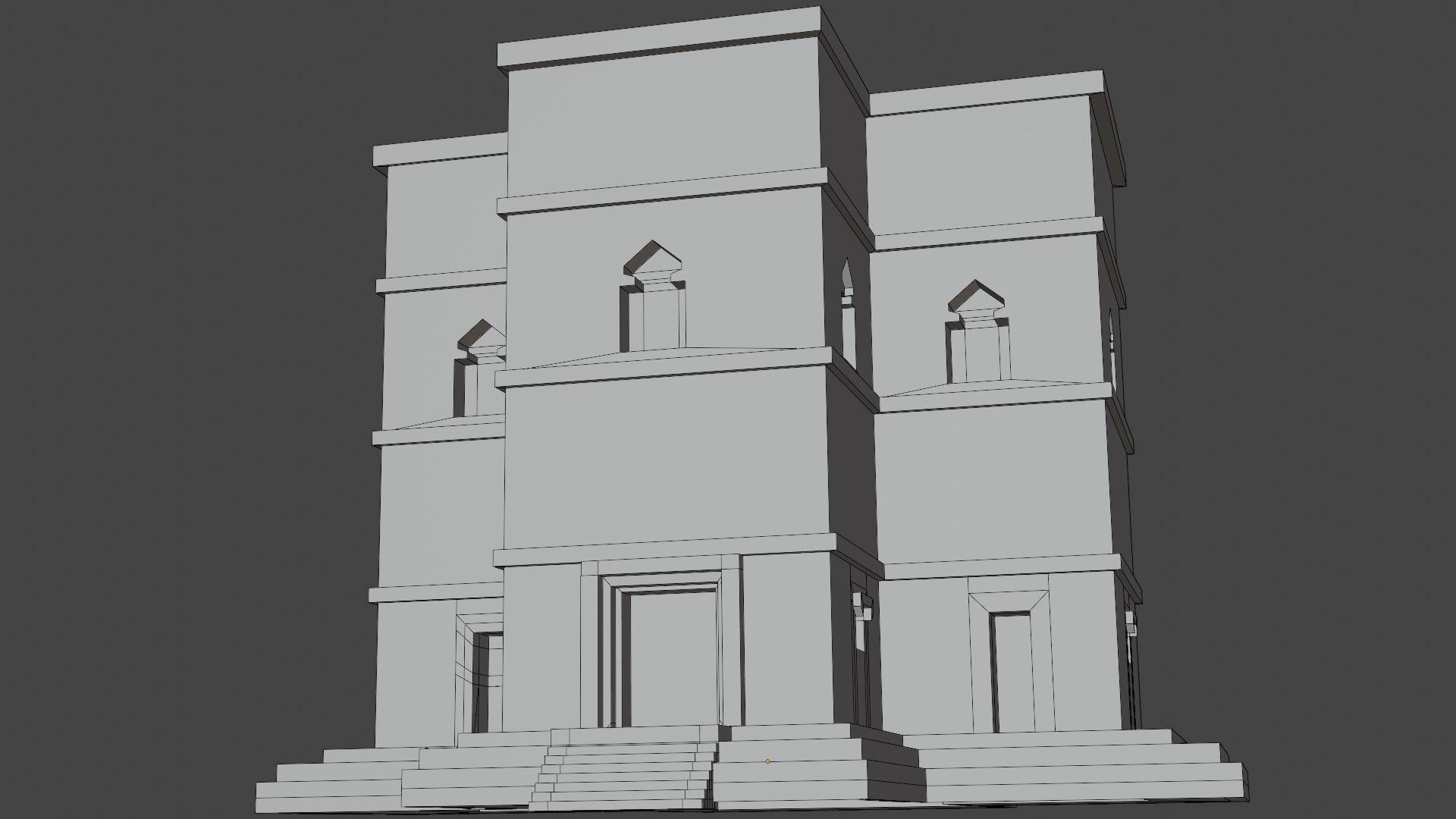 Lalibela 3D Model Low Poly  Low-poly 3D model_4