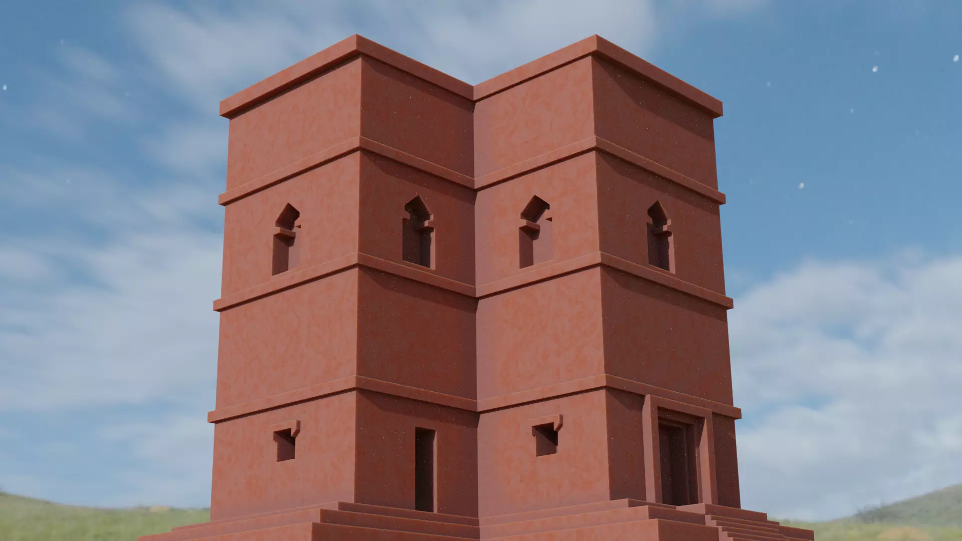 Lalibela 3D Model Low Poly  Low-poly 3D model_0