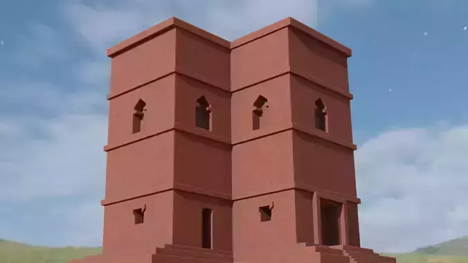 Lalibela 3D Model Low Poly  Low-poly 3D model
