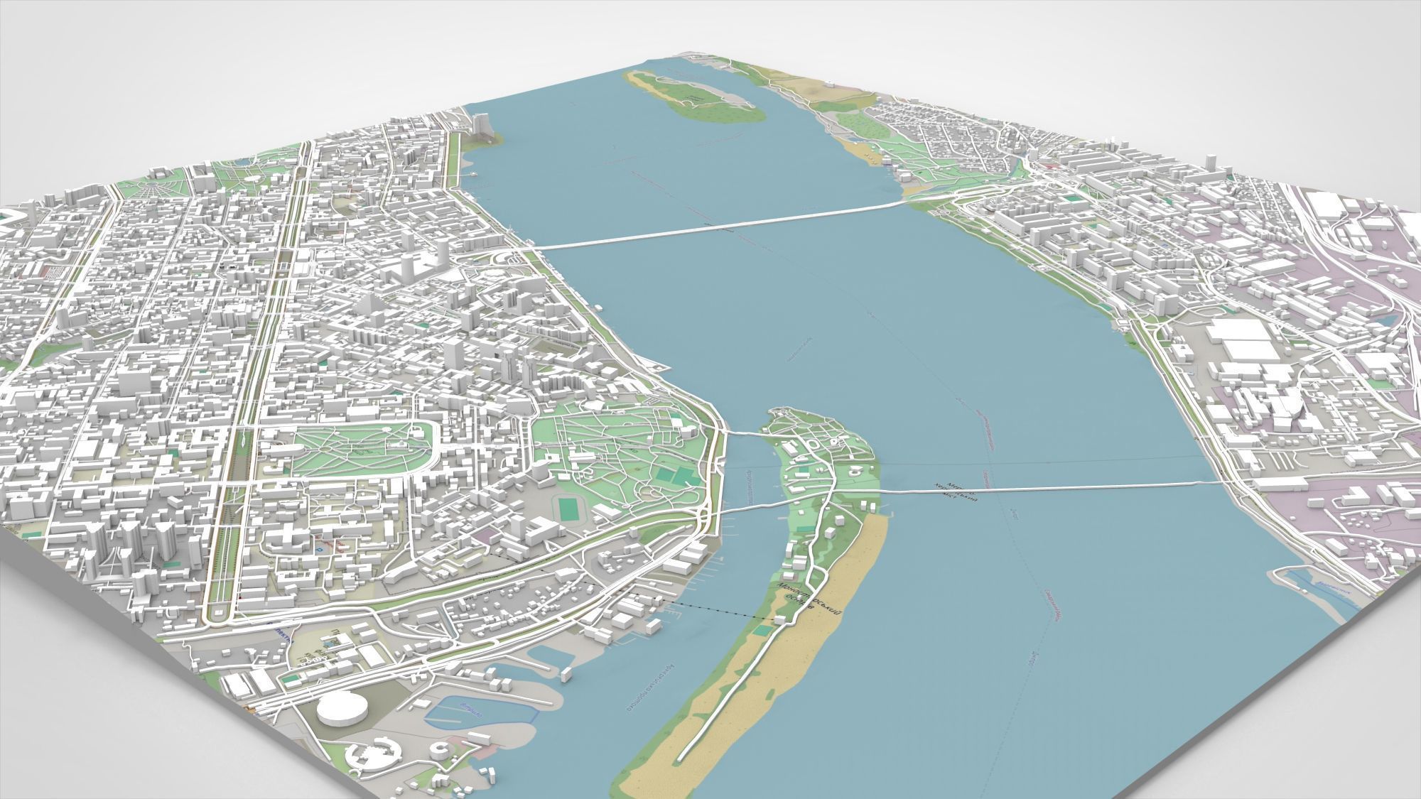 Cityscape Dnipro Ukraine 3D print model_4