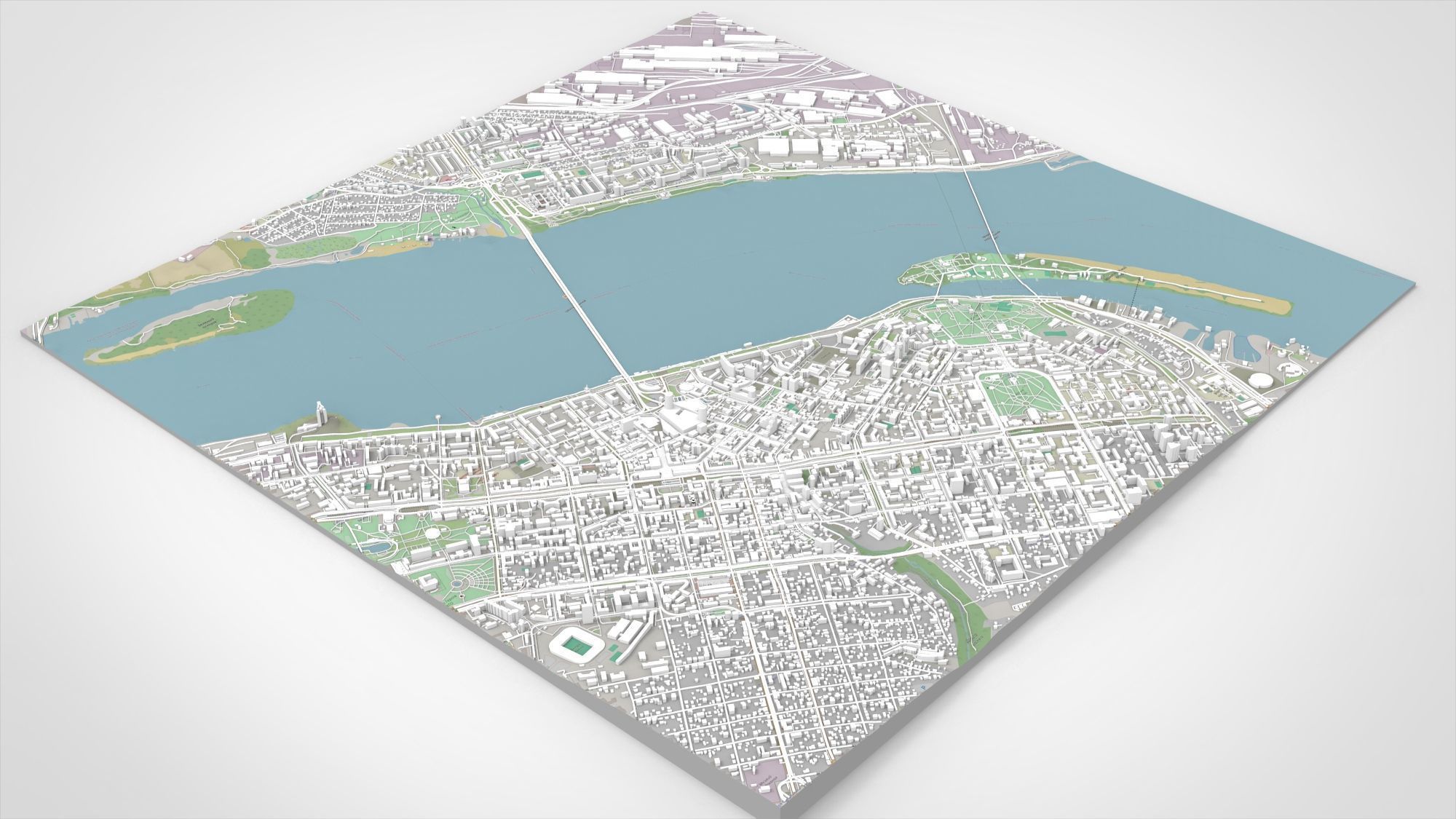 Cityscape Dnipro Ukraine 3D print model_6