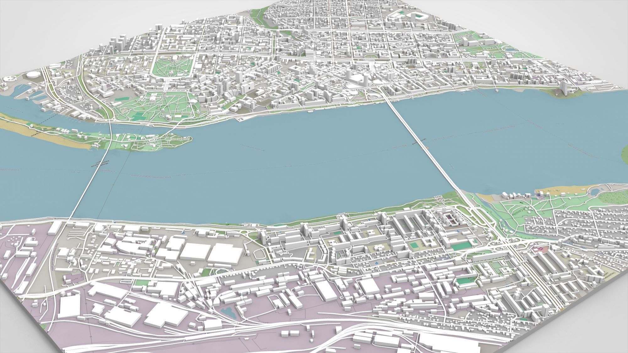 Cityscape Dnipro Ukraine 3D print model_2